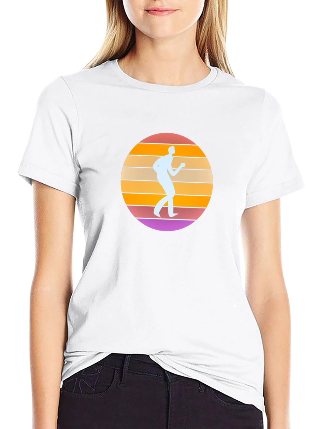 Retro Sunset Runner Graphic Tee
