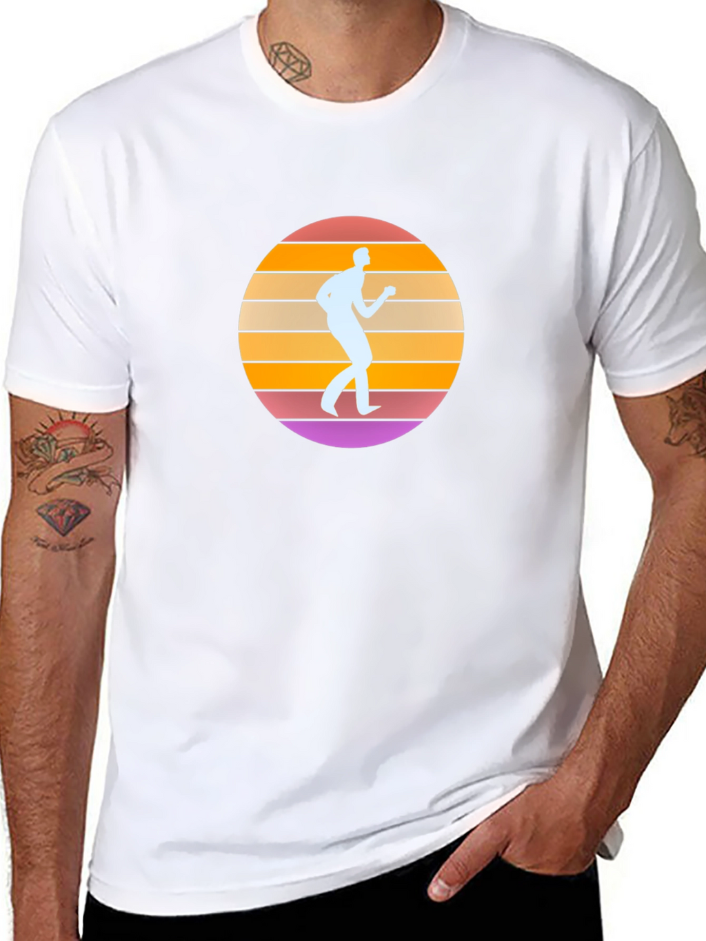 Retro Sunset Runner Graphic Tee