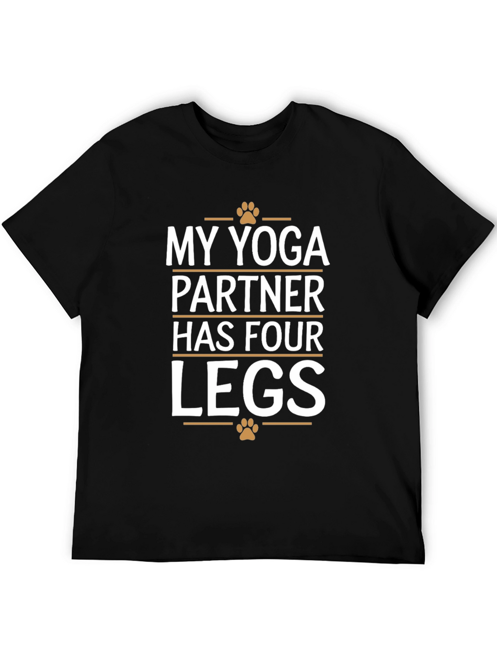 Yoga Partner Four Legs Graphic Tee - Black