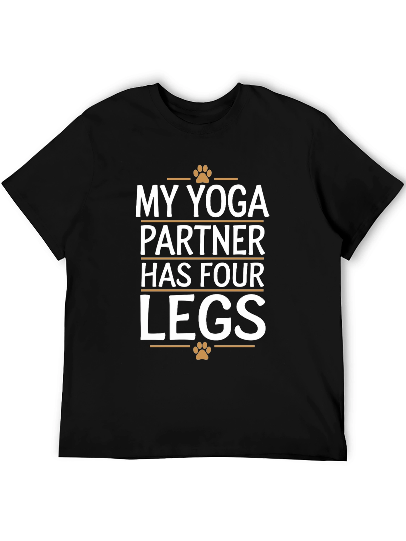 Yoga Partner Four Legs Graphic Tee - Black