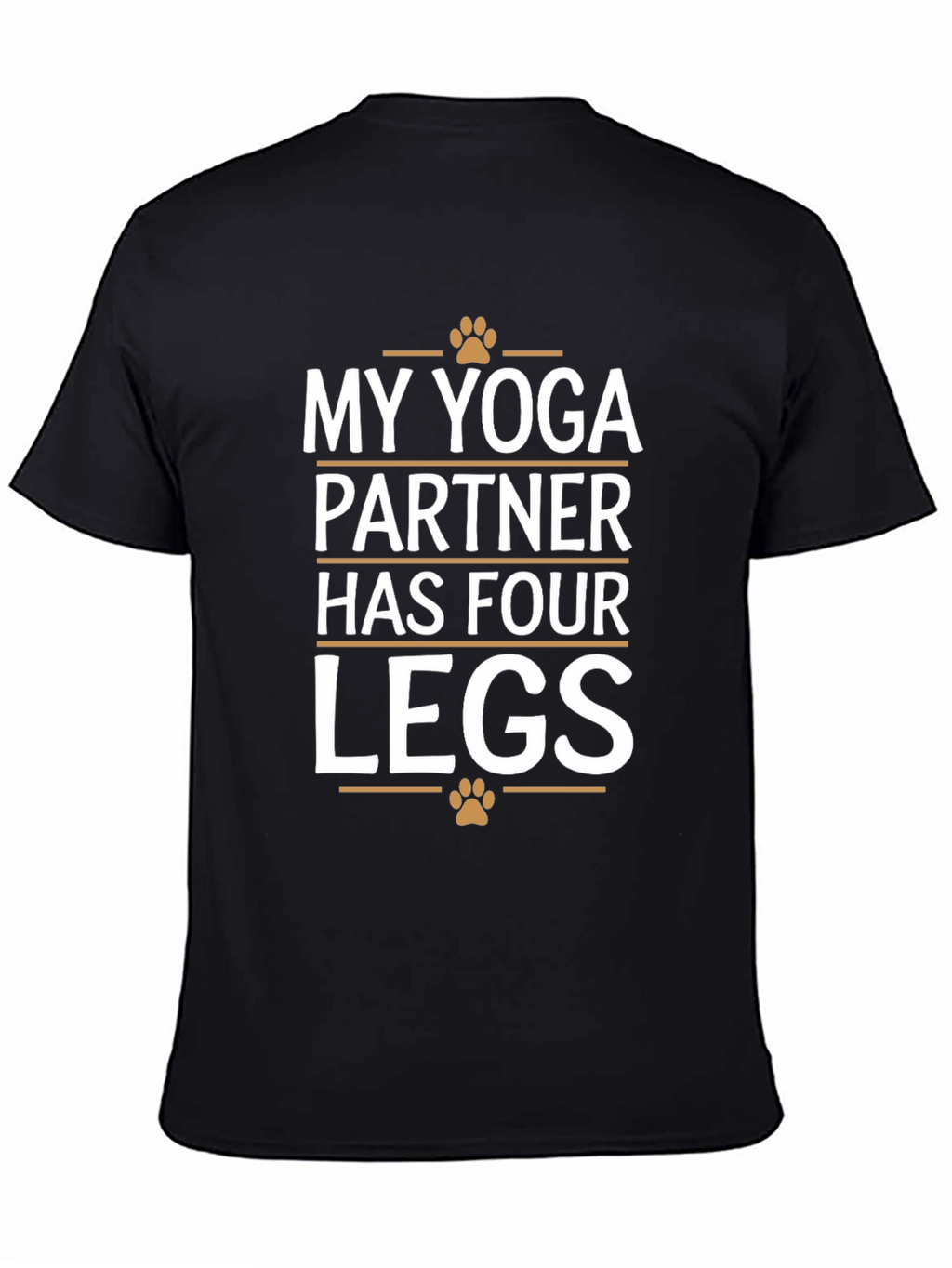 Yoga Partner Four Legs Graphic Tee - Black