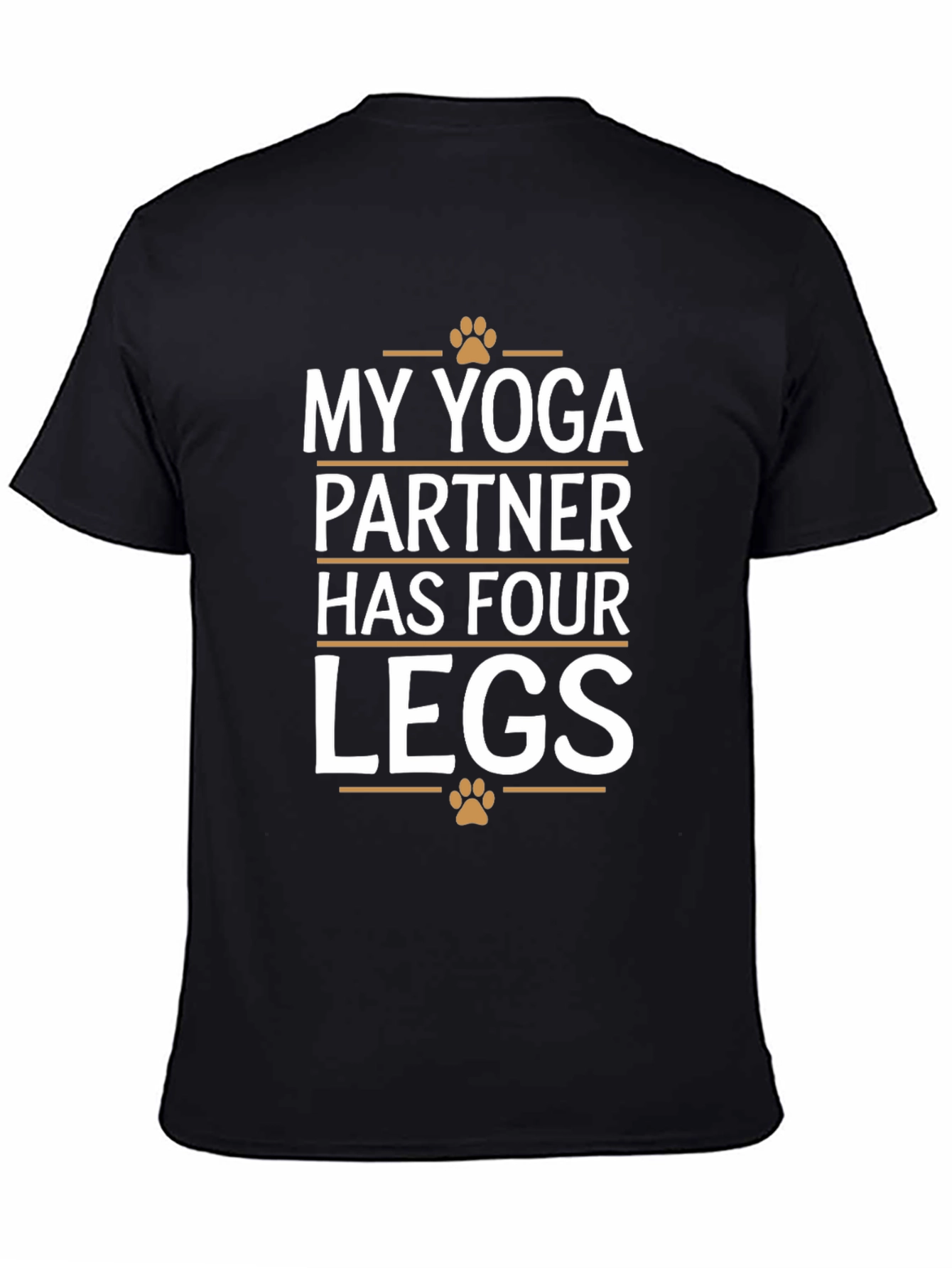 Yoga Partner Four Legs Graphic Tee - Black