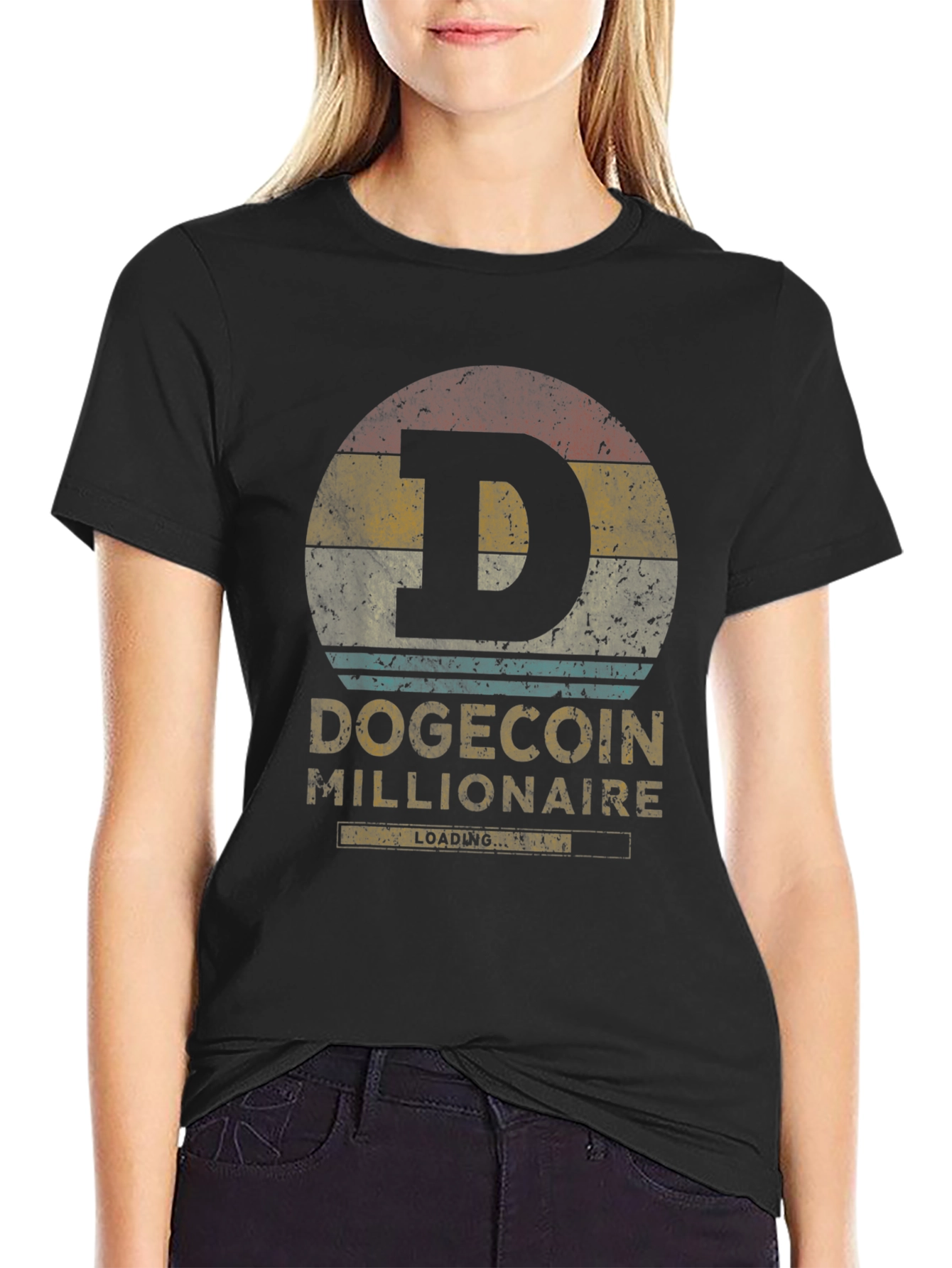 Dogecoin Millionaire T-Shirt - Vintage Style Crypto Tee