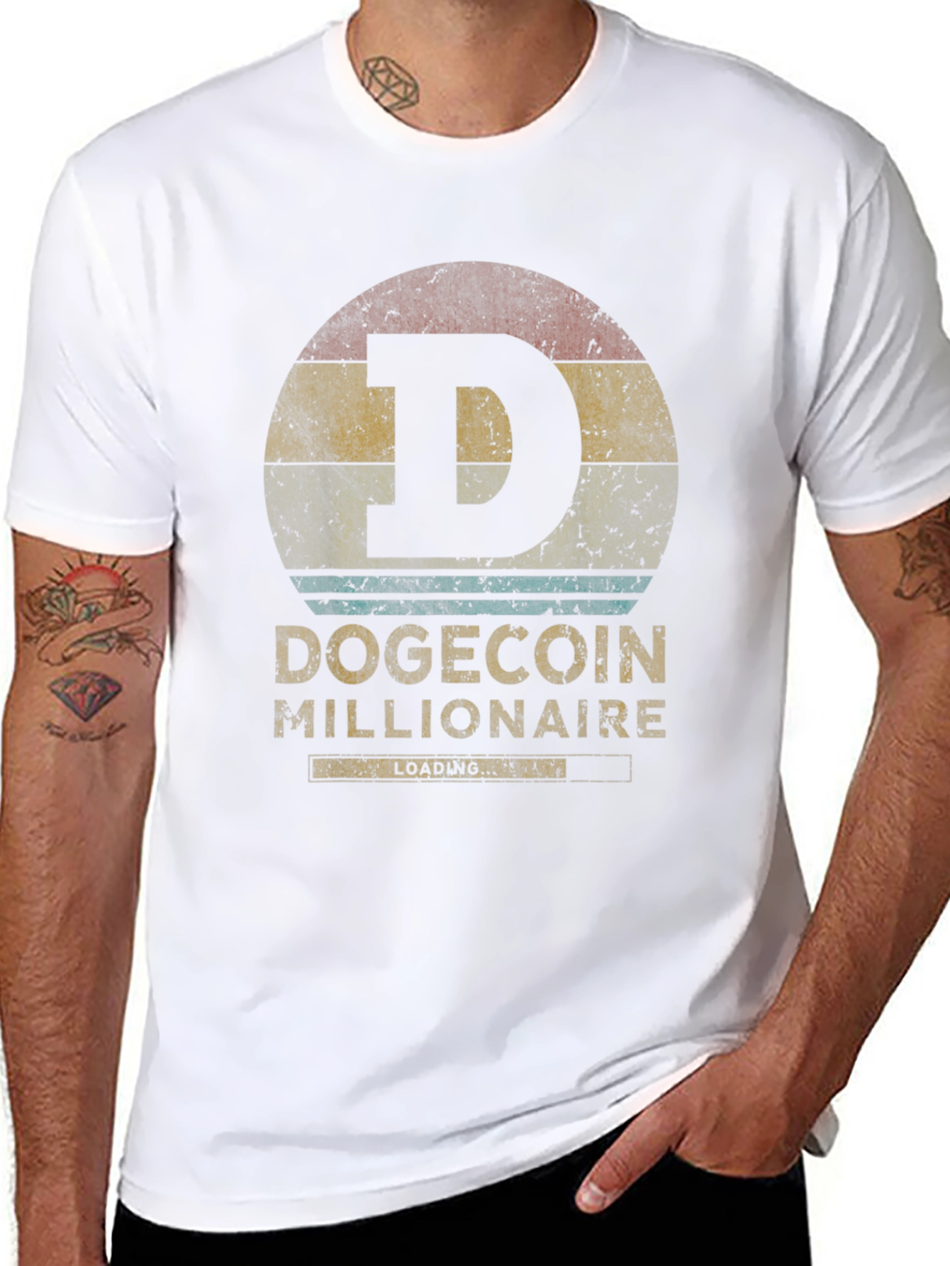 Dogecoin Millionaire T-Shirt - Vintage Style Crypto Tee
