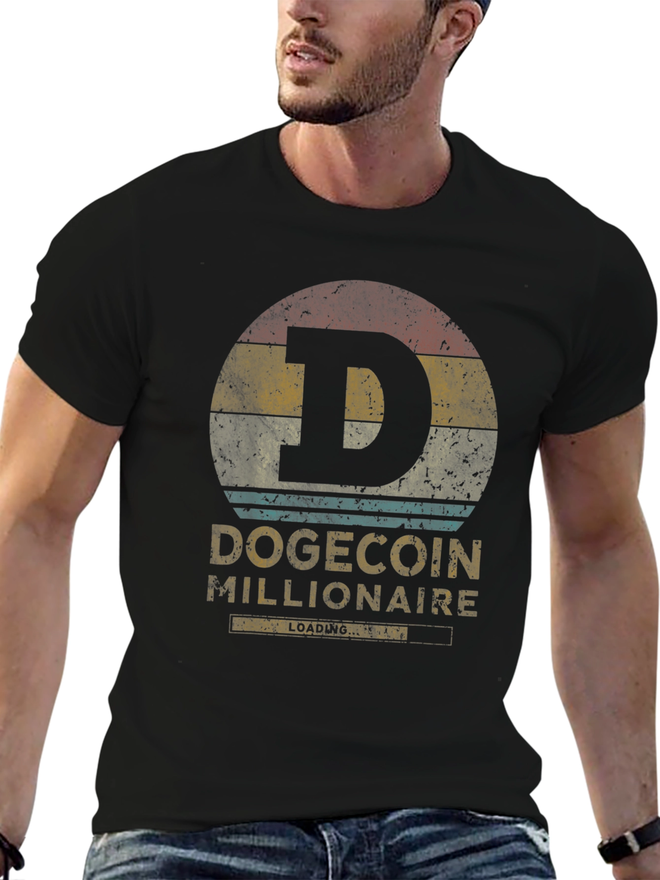 Dogecoin Millionaire T-Shirt - Vintage Style Crypto Tee