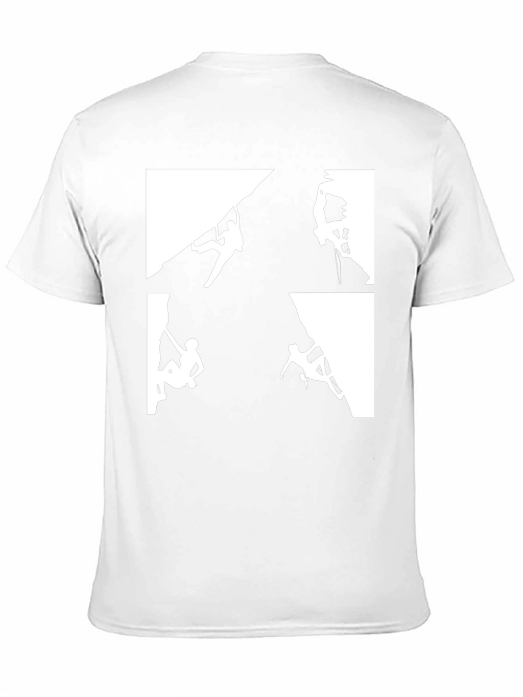 Climbing Silhouette Graphic Tee - Black Cotton Shirt