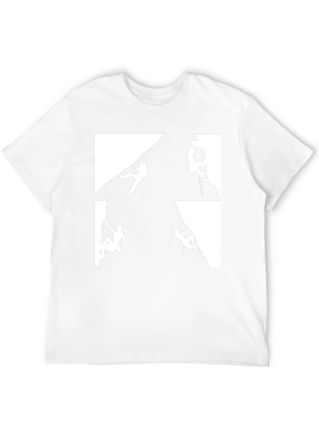 Climbing Silhouette Graphic Tee - Black Cotton Shirt