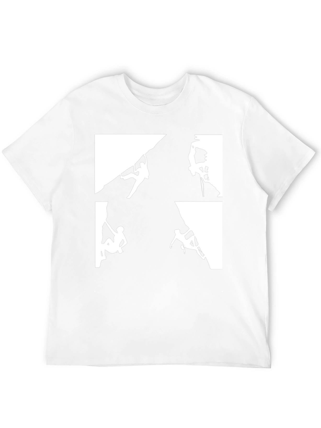 Climbing Silhouette Graphic Tee - Black Cotton Shirt