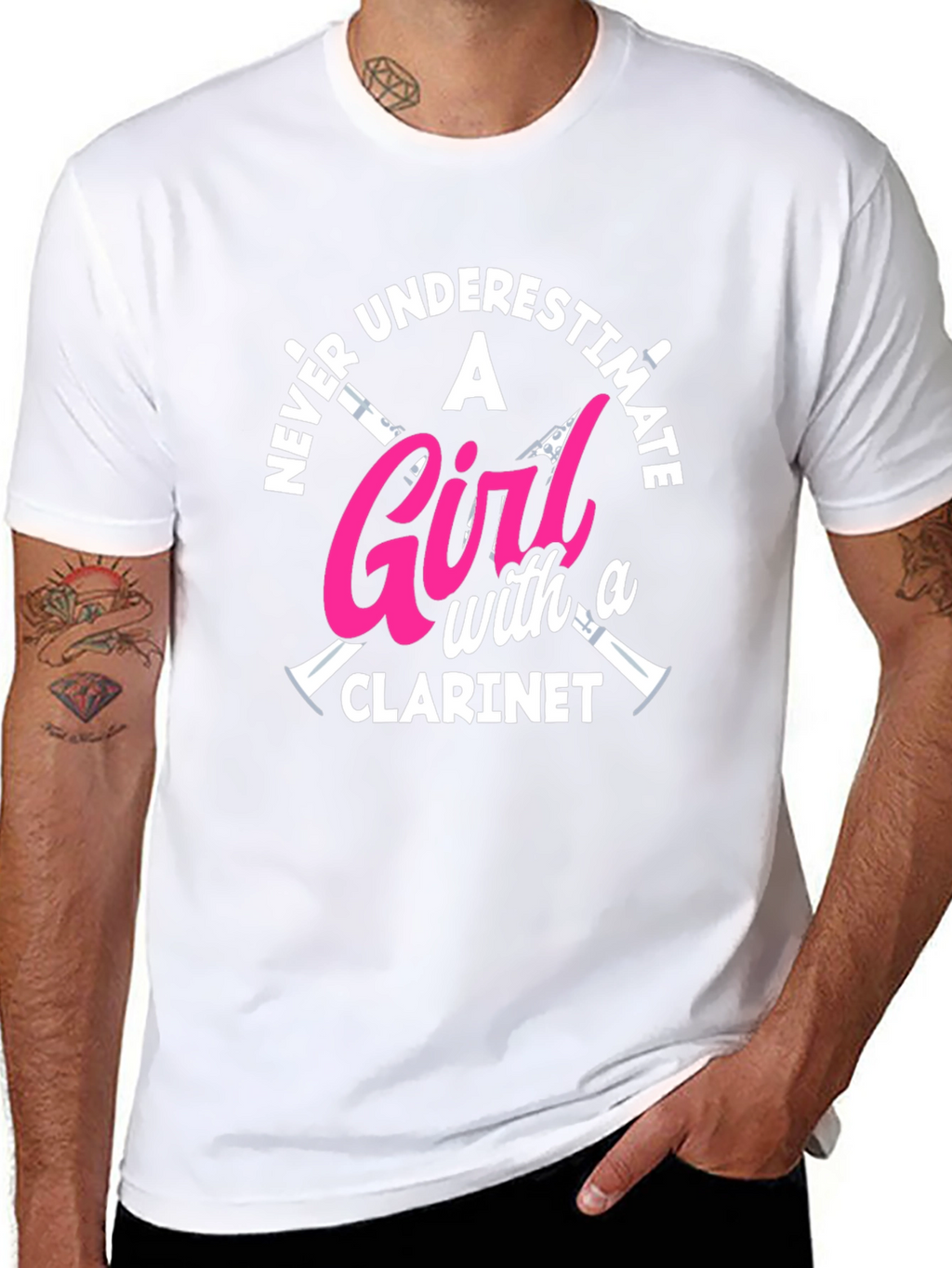 Never Underestimate Clarinet Girl T-Shirt