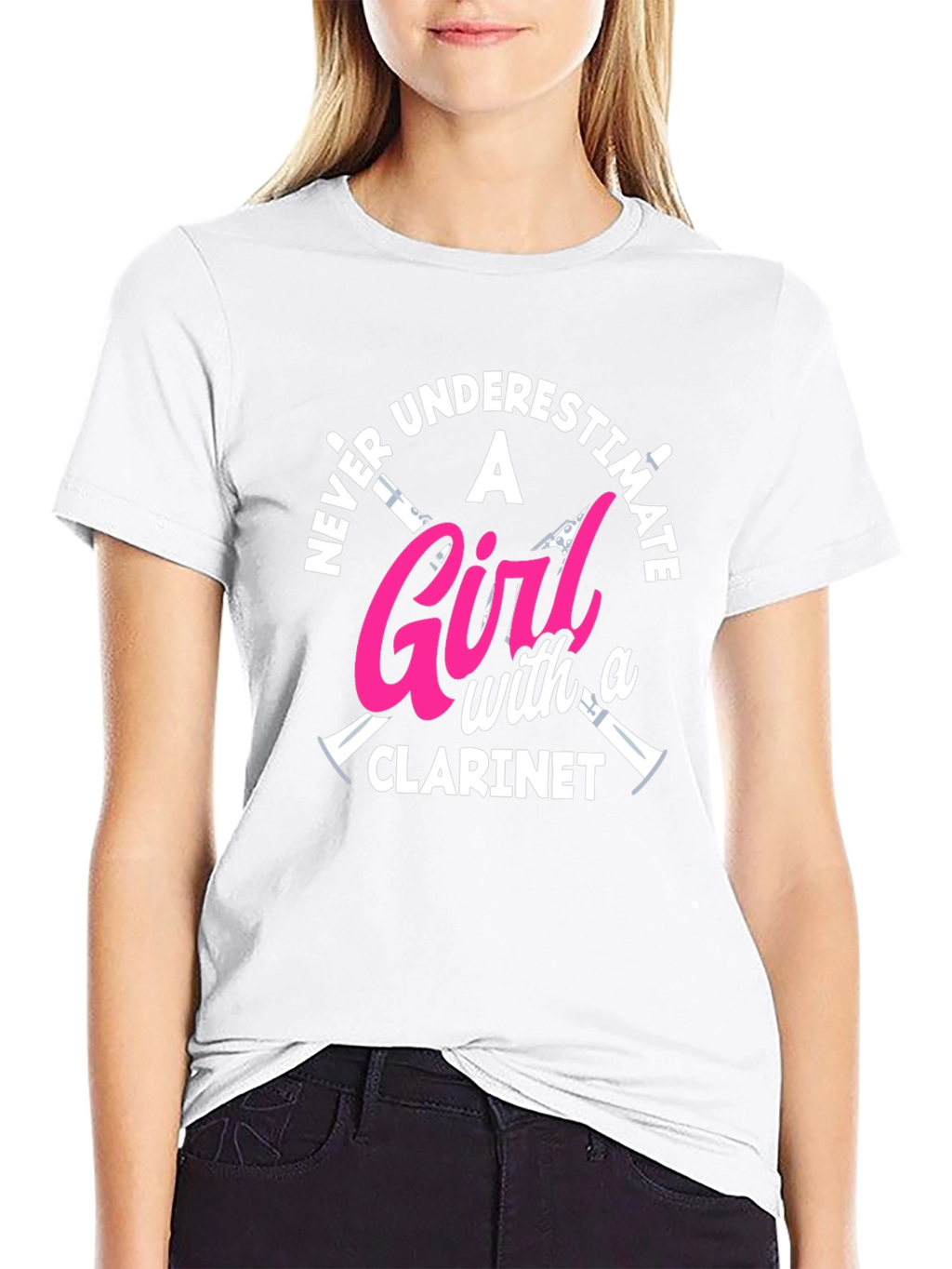 Never Underestimate Clarinet Girl T-Shirt