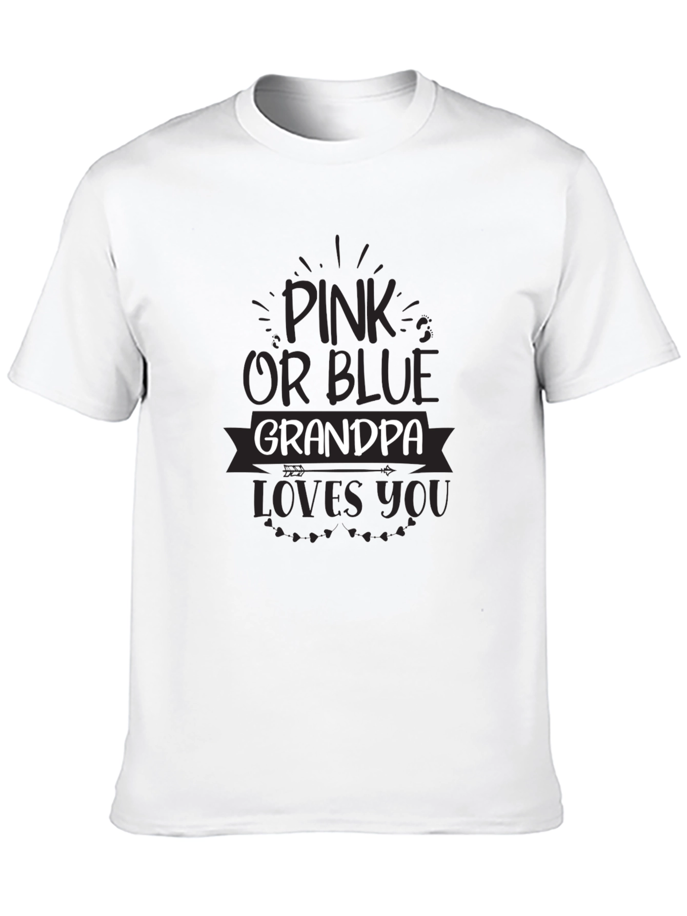 Pink or Blue Grandpa Loves You T-Shirt