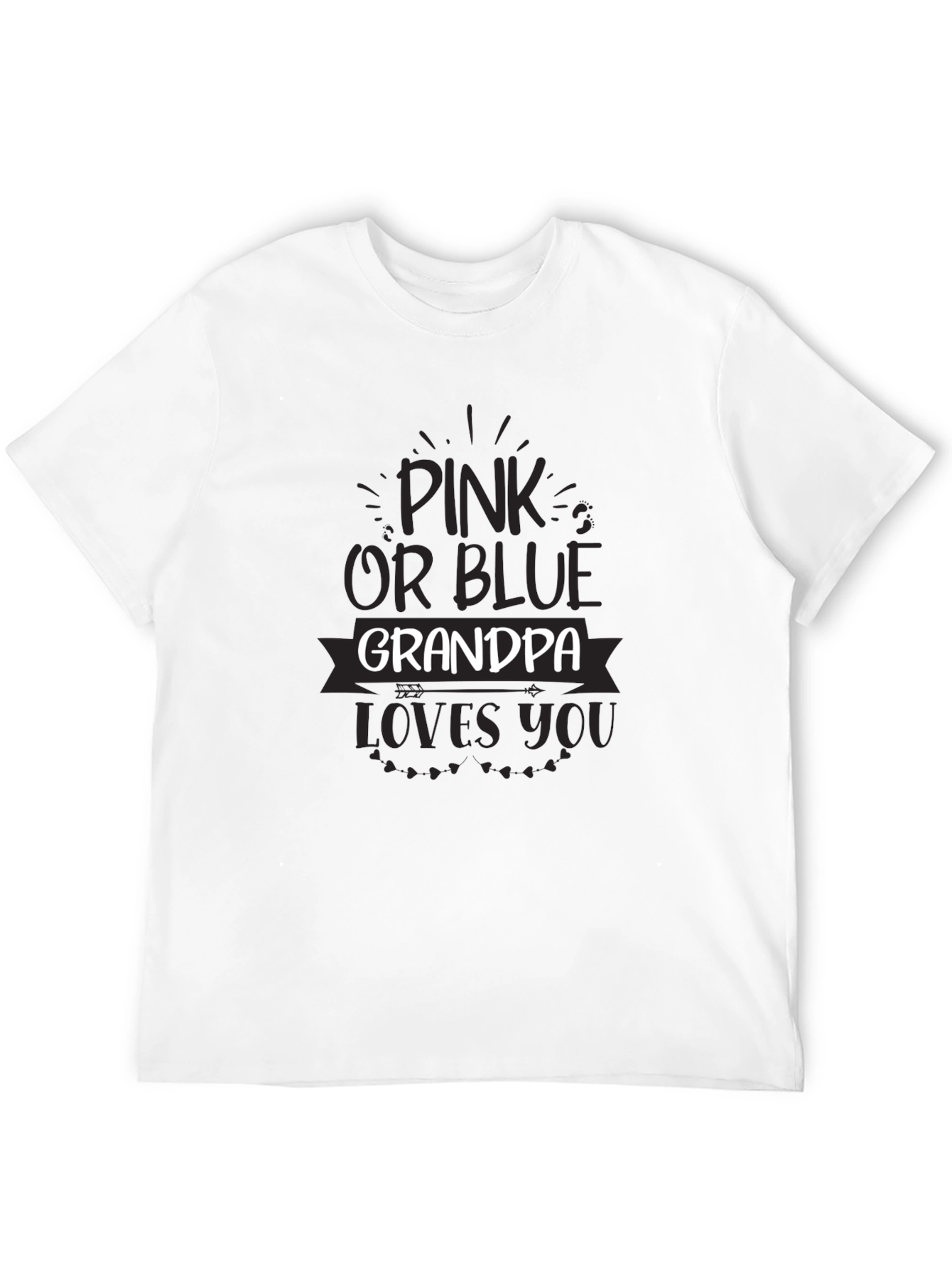 Pink or Blue Grandpa Loves You T-Shirt