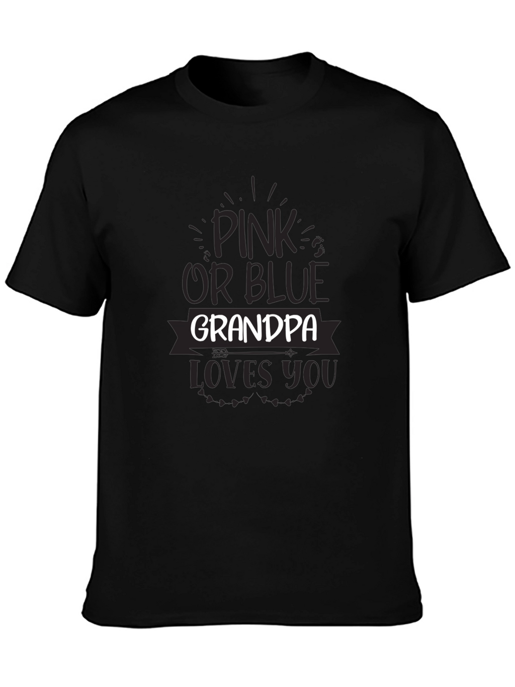 Pink or Blue Grandpa Loves You T-Shirt
