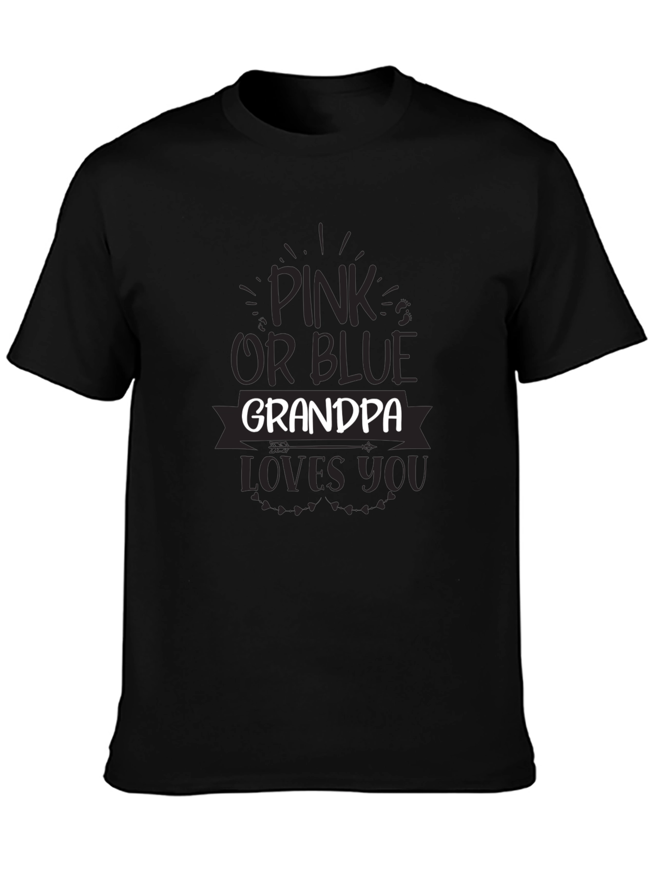 Pink or Blue Grandpa Loves You T-Shirt