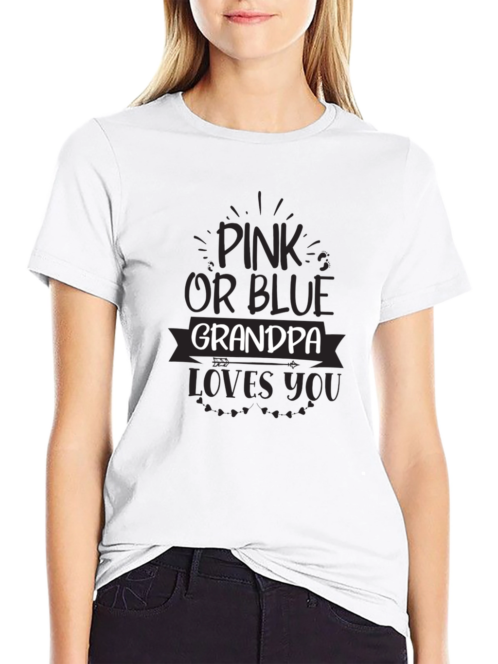 Pink or Blue Grandpa Loves You T-Shirt