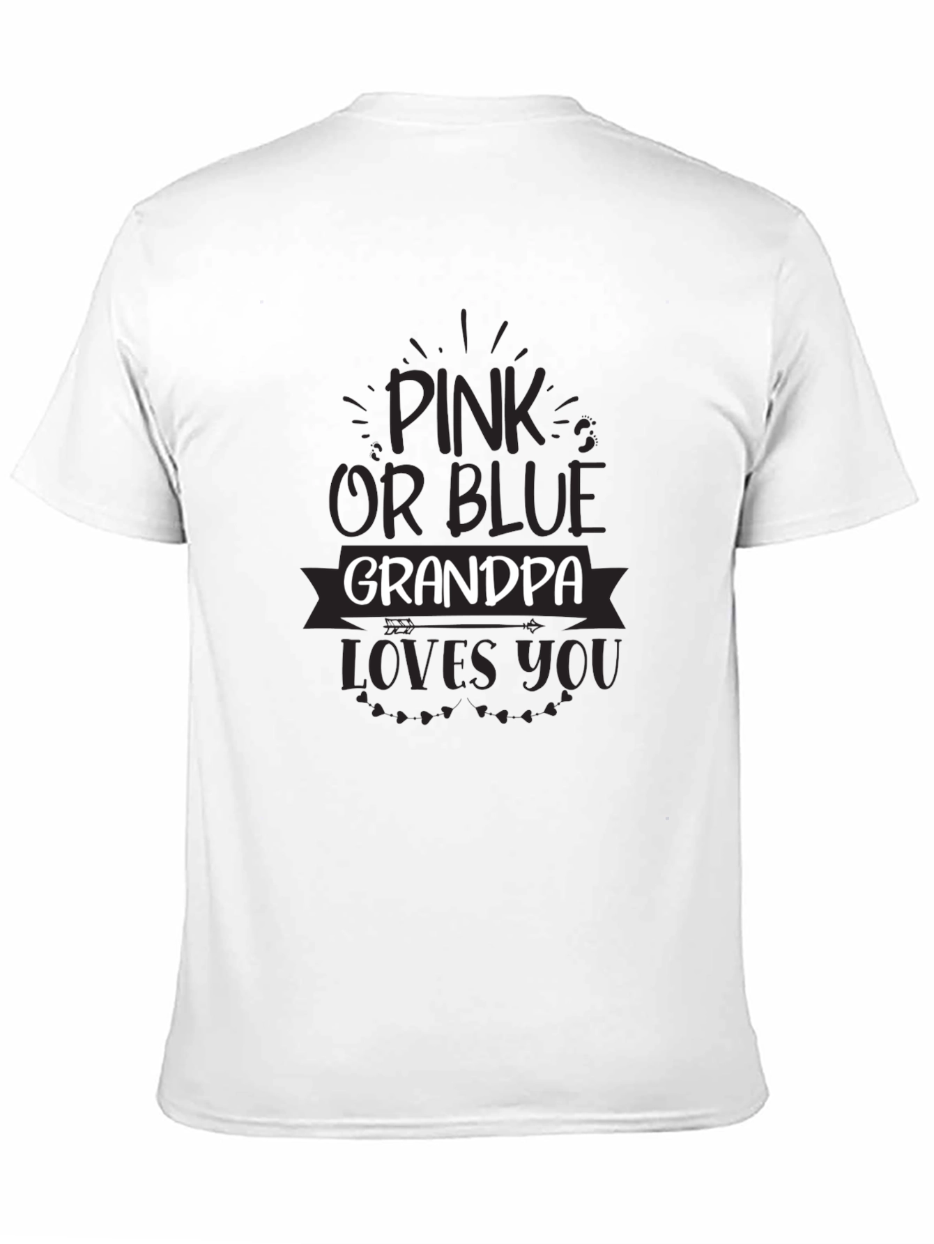 Pink or Blue Grandpa Loves You T-Shirt
