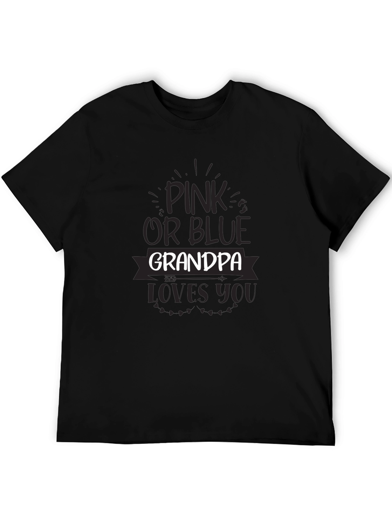 Pink or Blue Grandpa Loves You T-Shirt