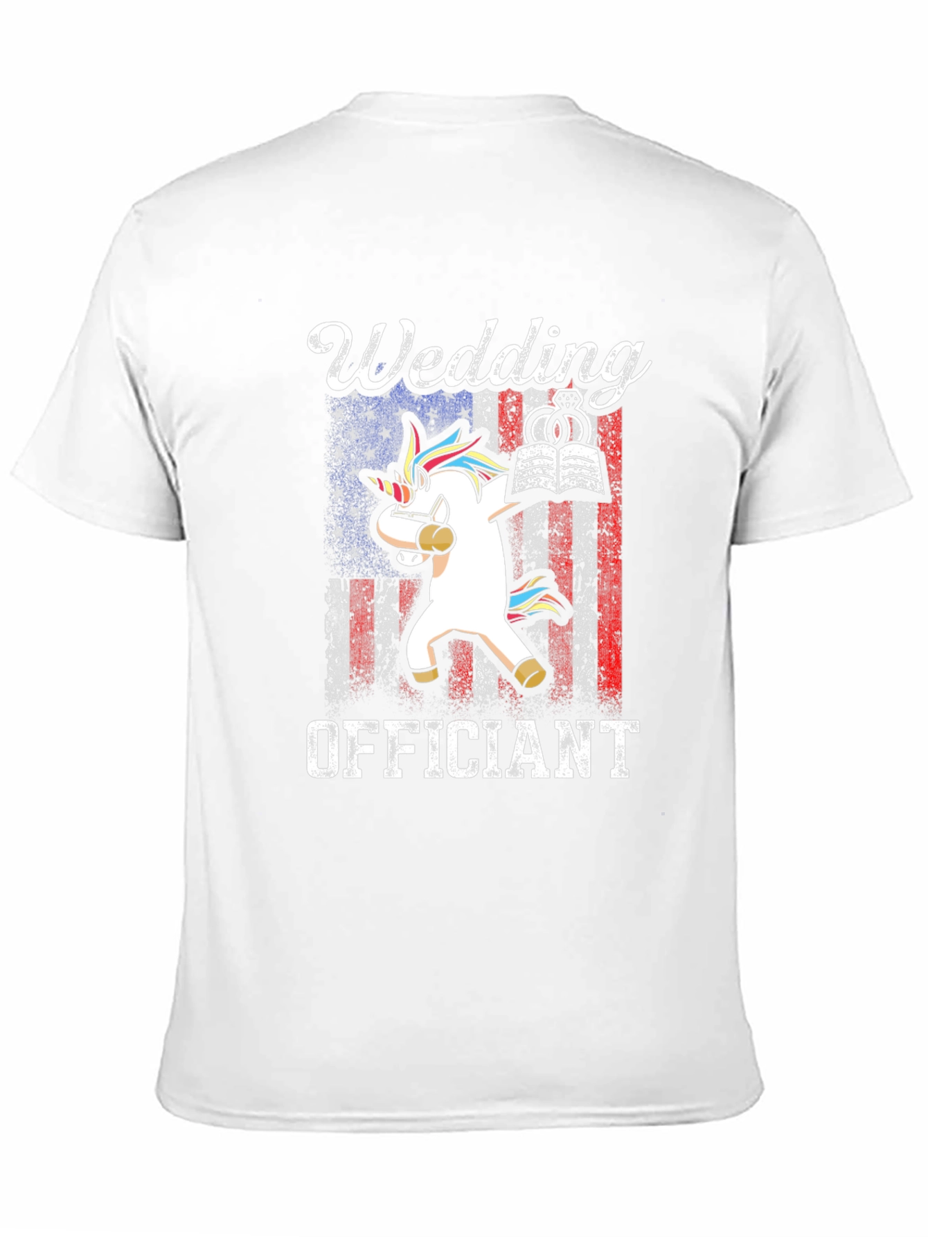 Wedding Officiant T-Shirt - Unicorn Dabbing
