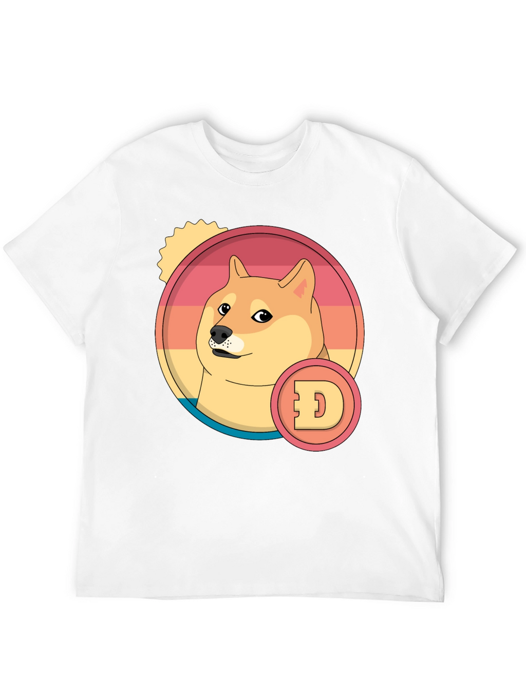 Doge Meme Retro T-Shirt - Casual Crypto Style