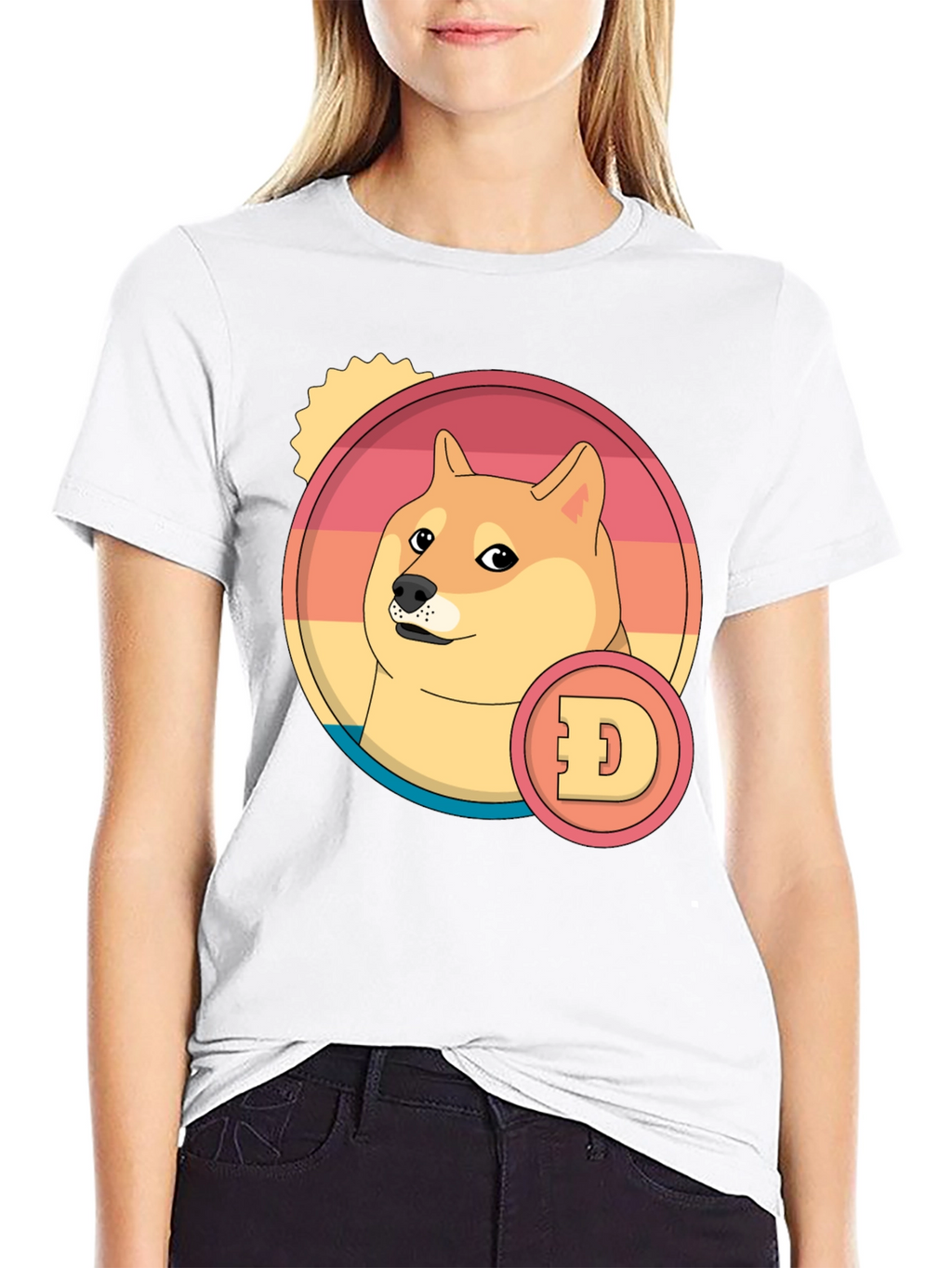 Doge Meme Retro T-Shirt - Casual Crypto Style
