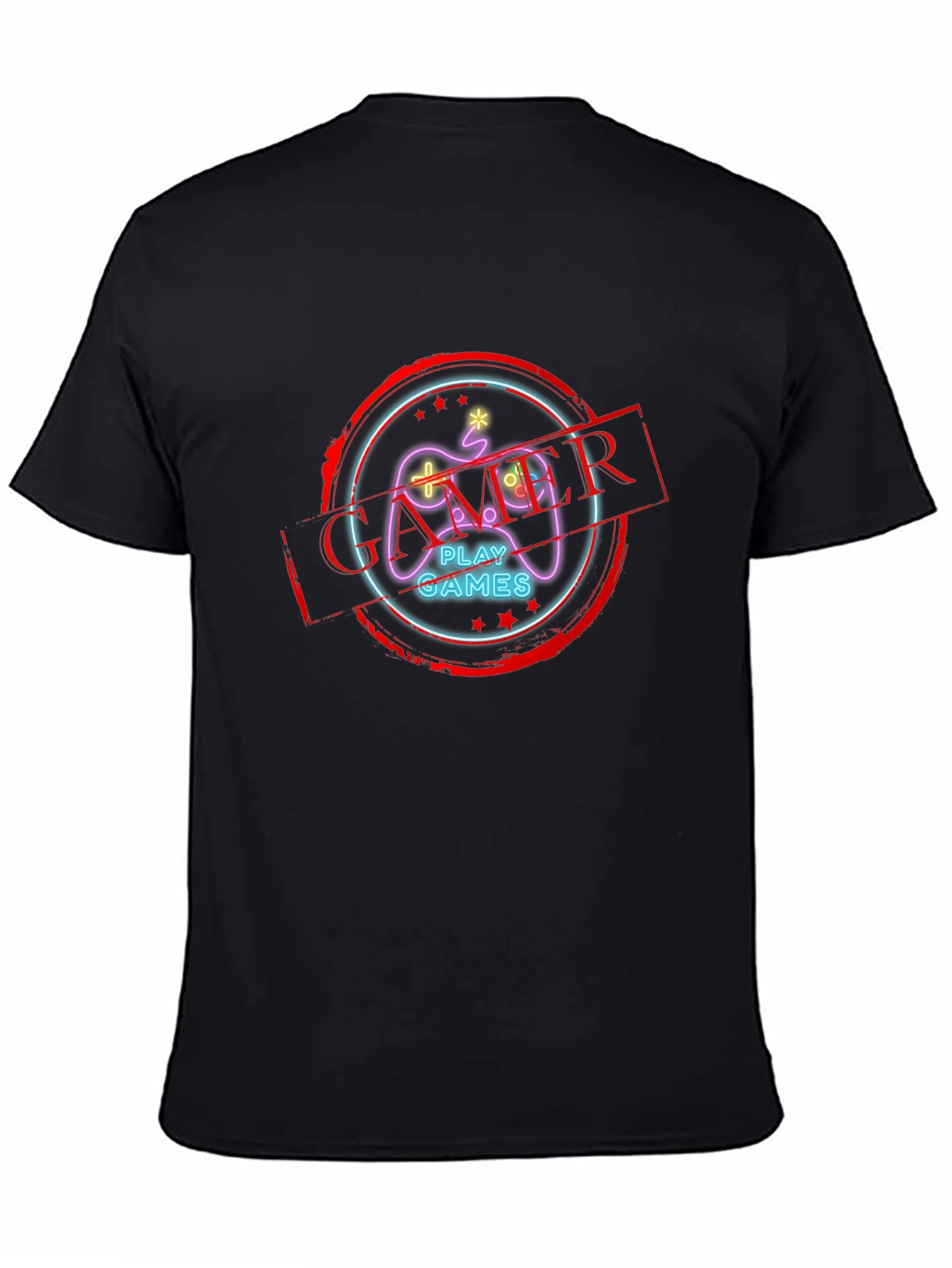 Gamer T-Shirt - Play Games - Black Graphic Tee