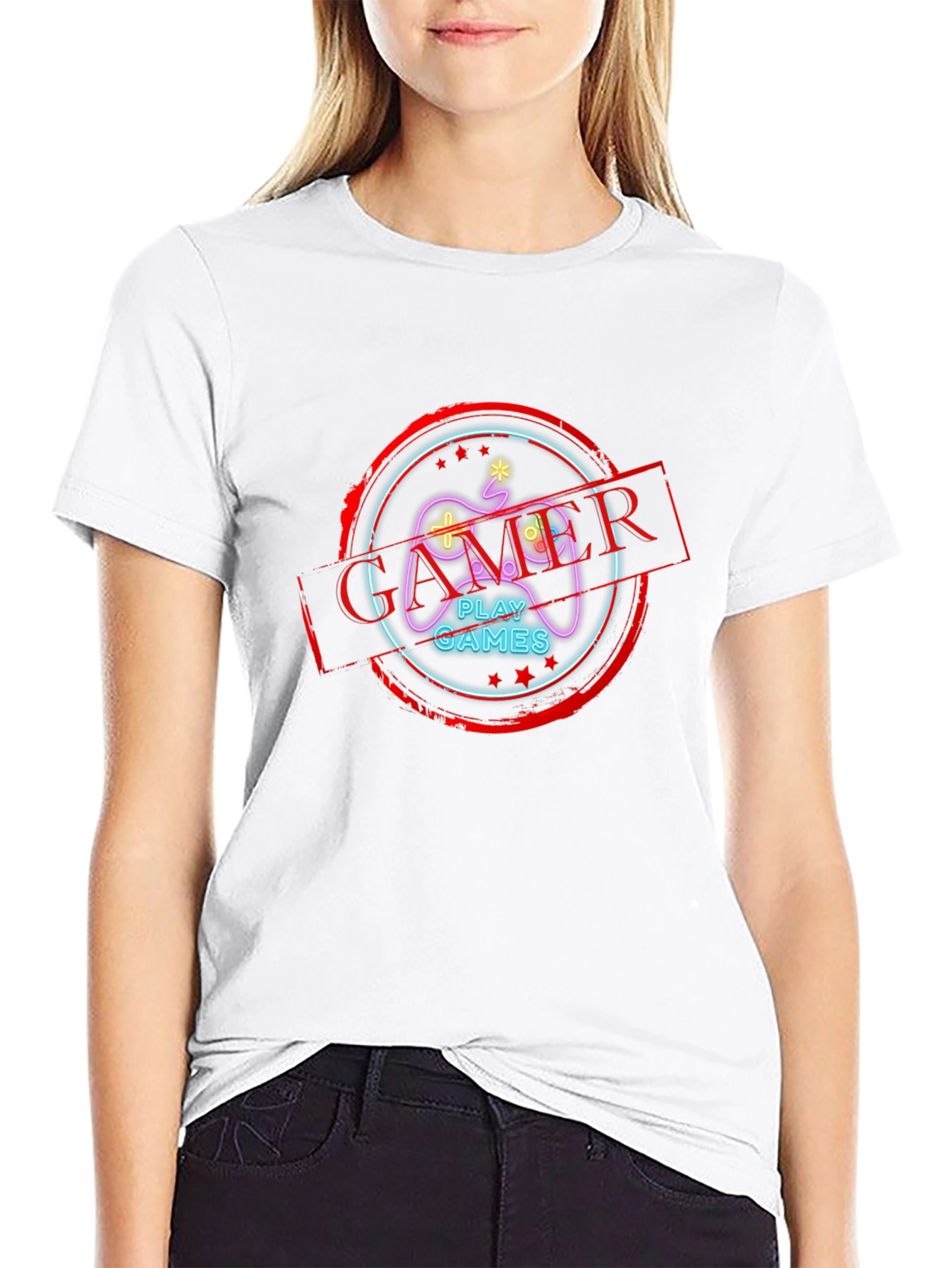 Gamer T-Shirt - Play Games - Black Graphic Tee