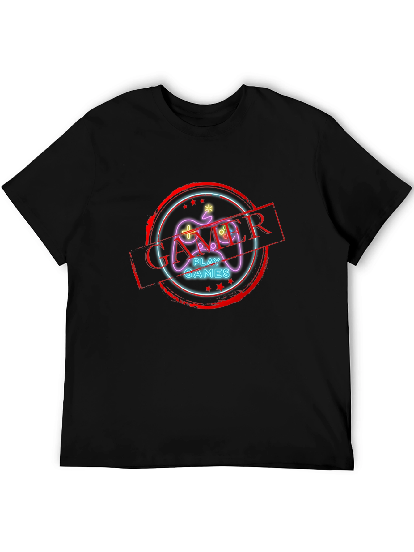 Gamer T-Shirt - Play Games - Black Graphic Tee