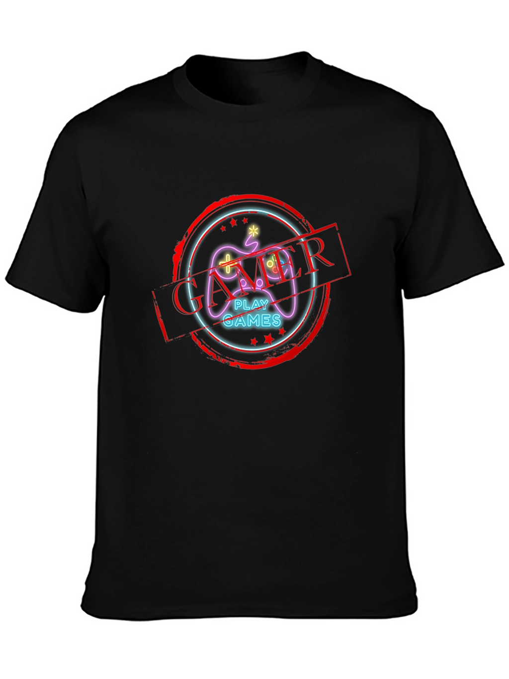 Gamer T-Shirt - Play Games - Black Graphic Tee