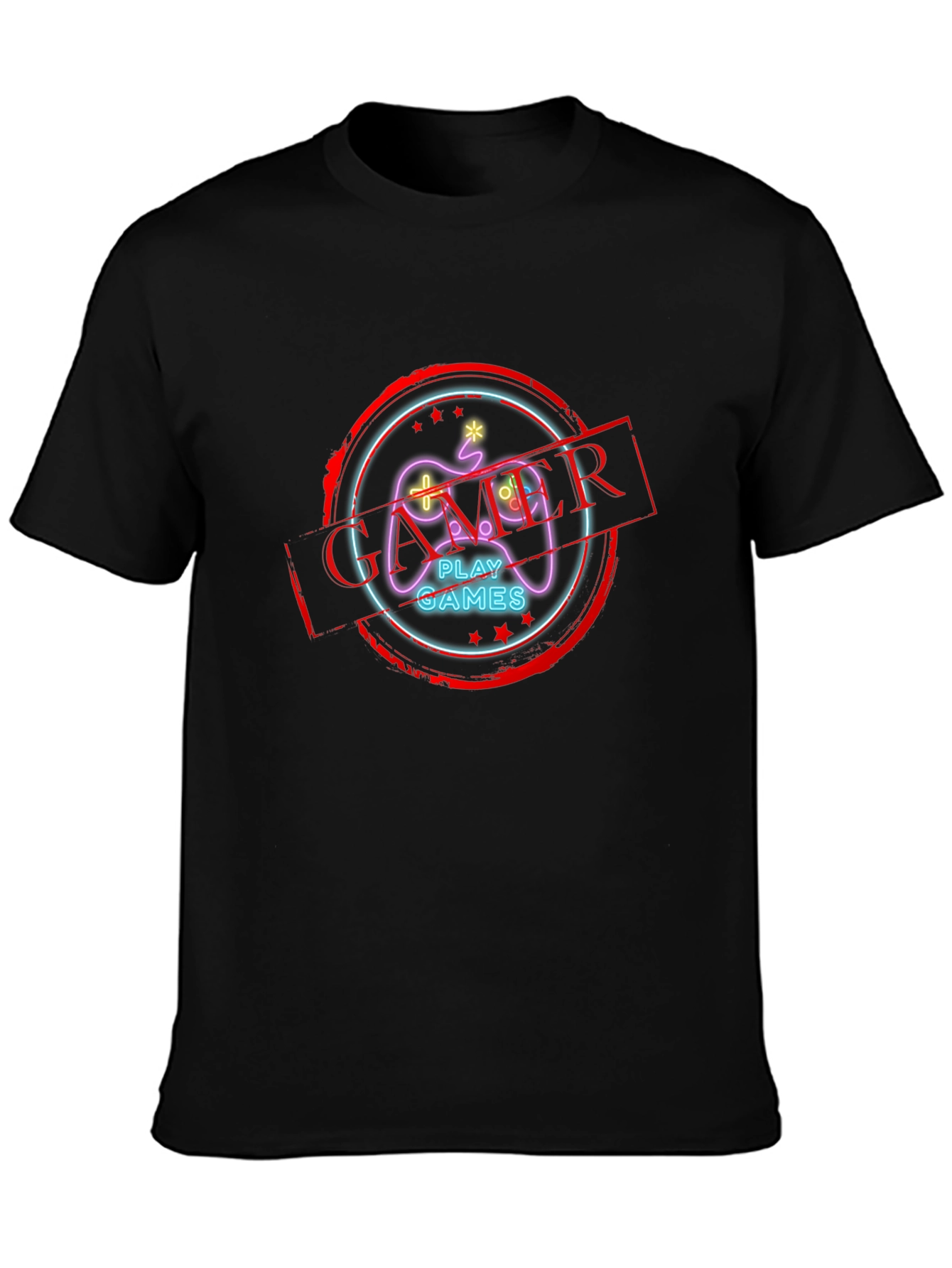 Gamer T-Shirt - Play Games - Black Graphic Tee