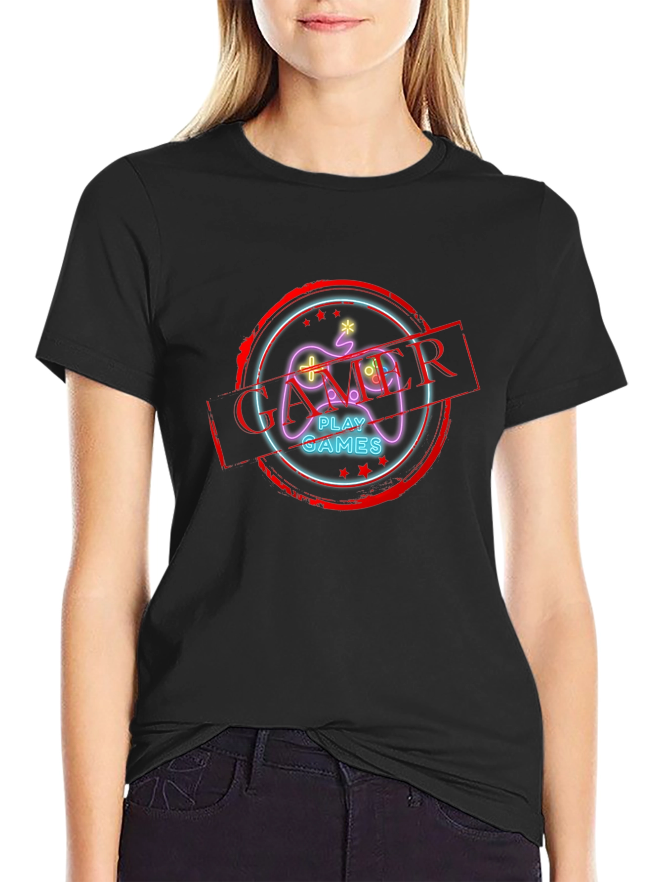 Gamer T-Shirt - Play Games - Black Graphic Tee