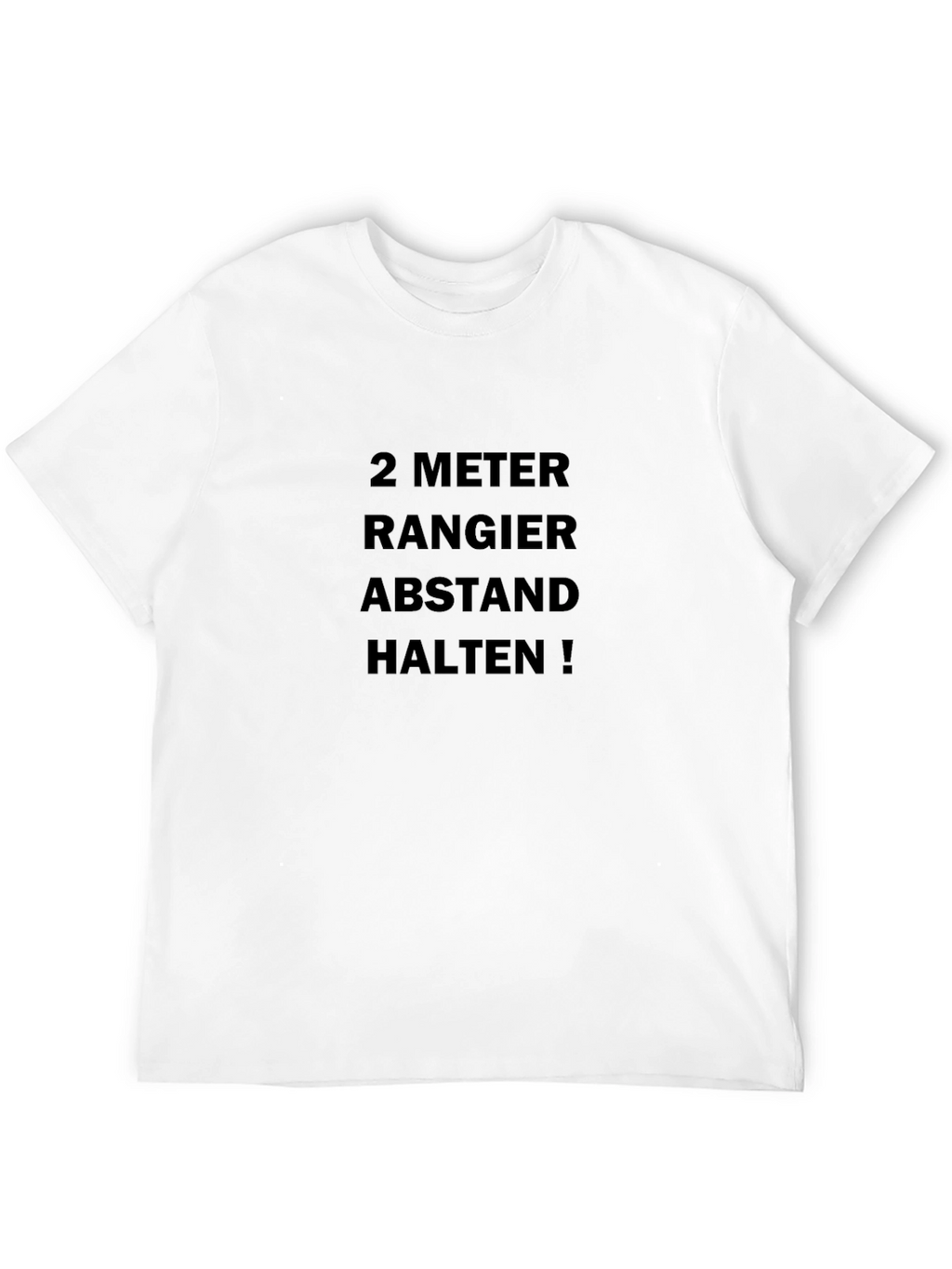 2 Meter Abstand Halten! Black T-Shirt