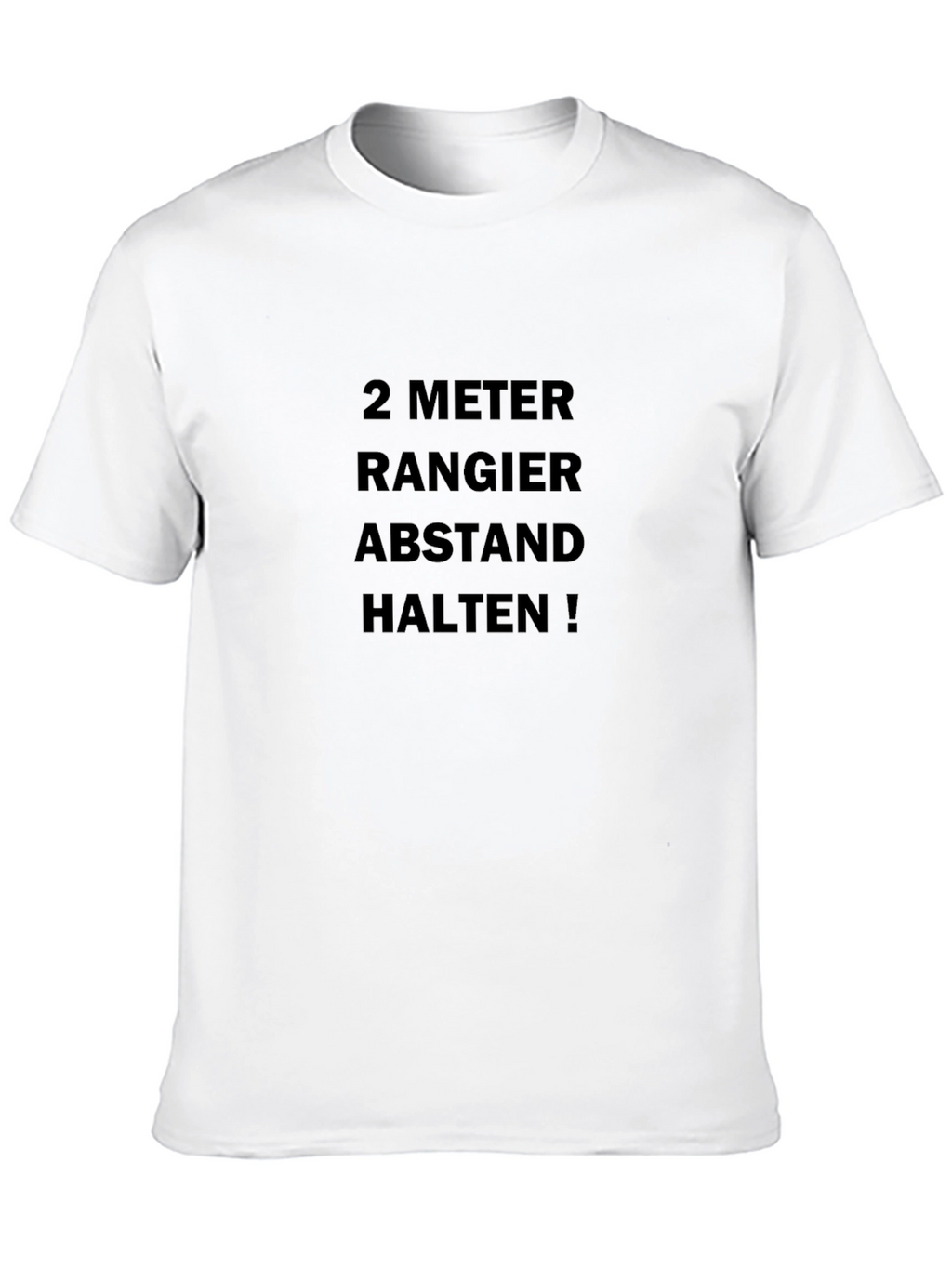 2 Meter Abstand Halten! Black T-Shirt