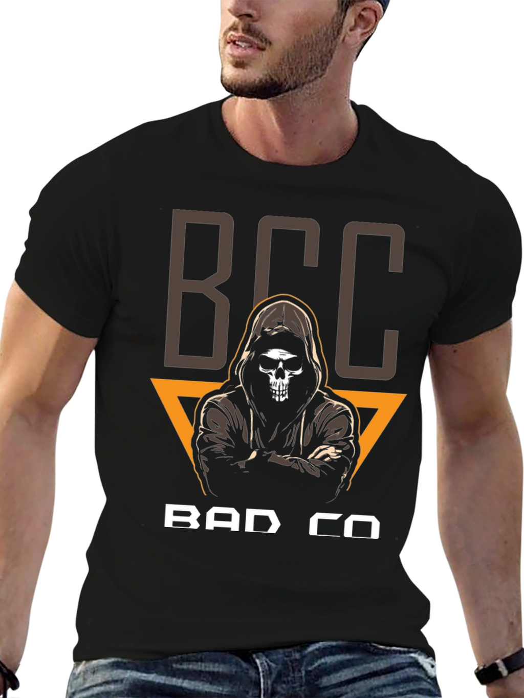 BCC Bad Co T-Shirt - Skull Grim Reaper Design
