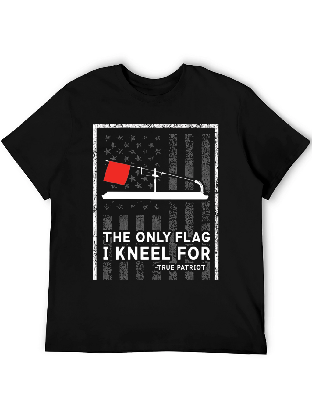 Patriotic Ice Fishing T-Shirt - The Only Flag