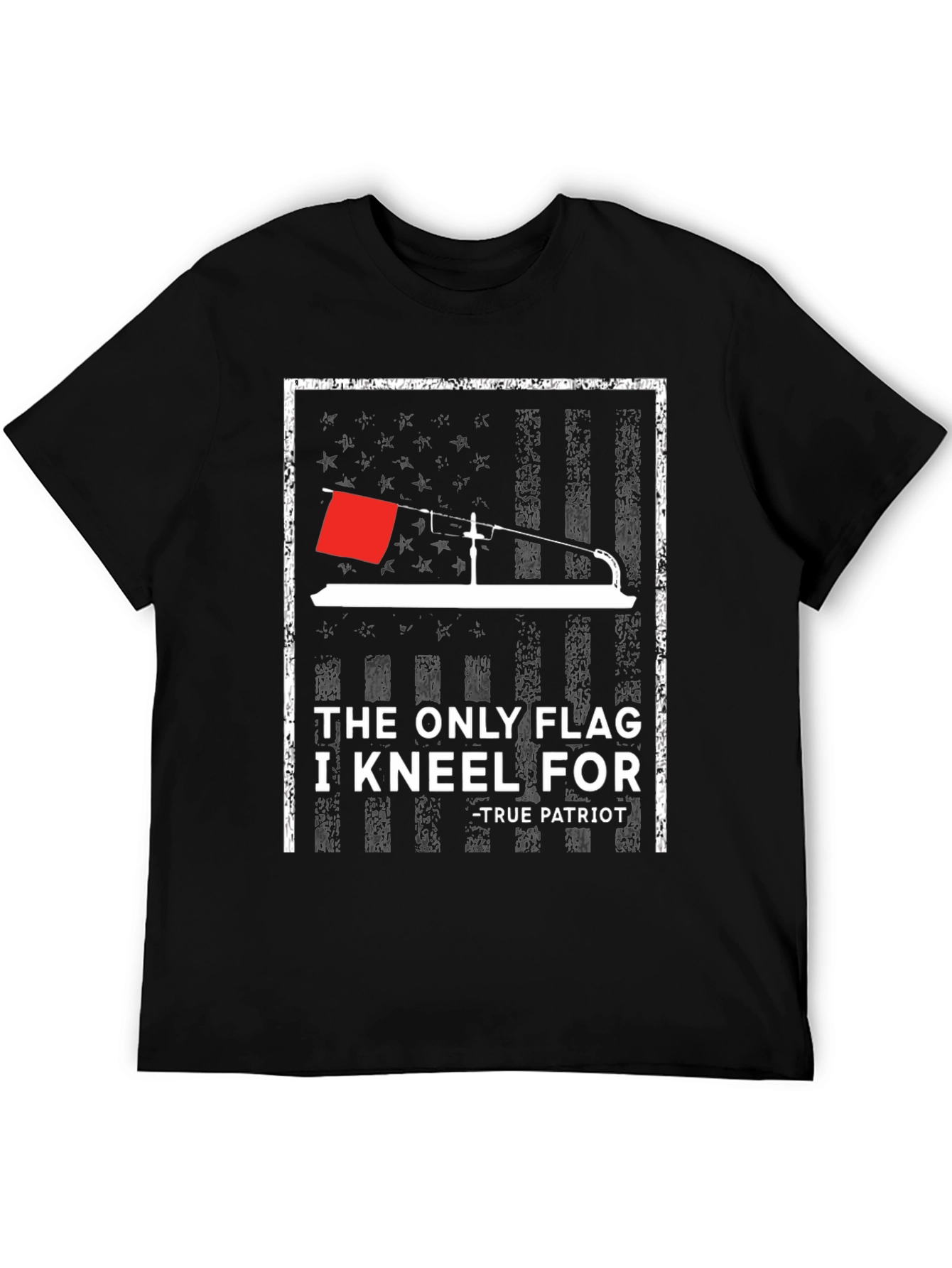Patriotic Ice Fishing T-Shirt - The Only Flag