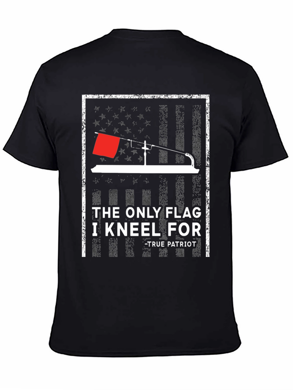 Patriotic Ice Fishing T-Shirt - The Only Flag