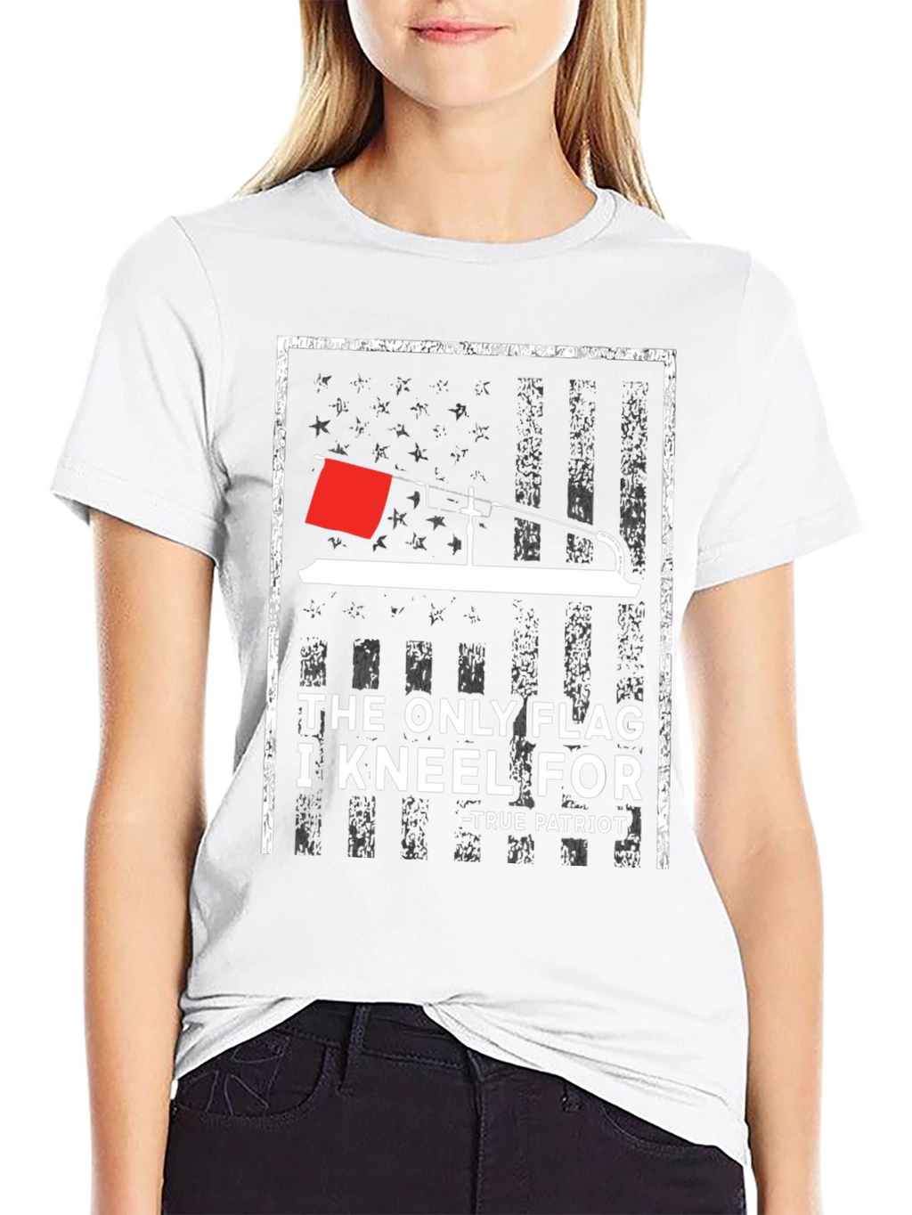 Patriotic Ice Fishing T-Shirt - The Only Flag