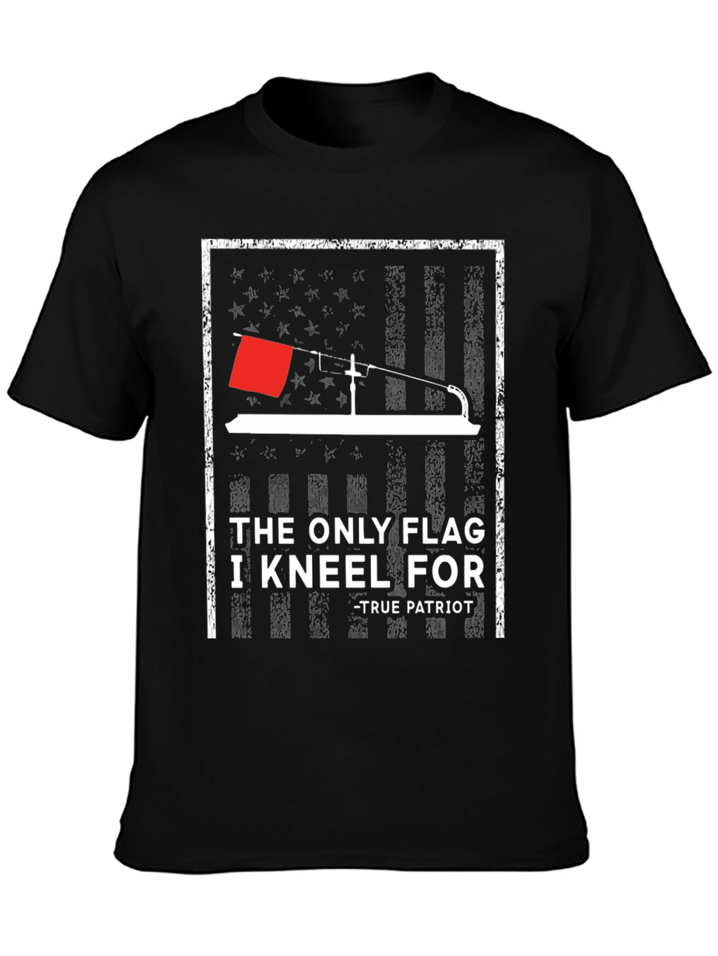 Patriotic Ice Fishing T-Shirt - The Only Flag