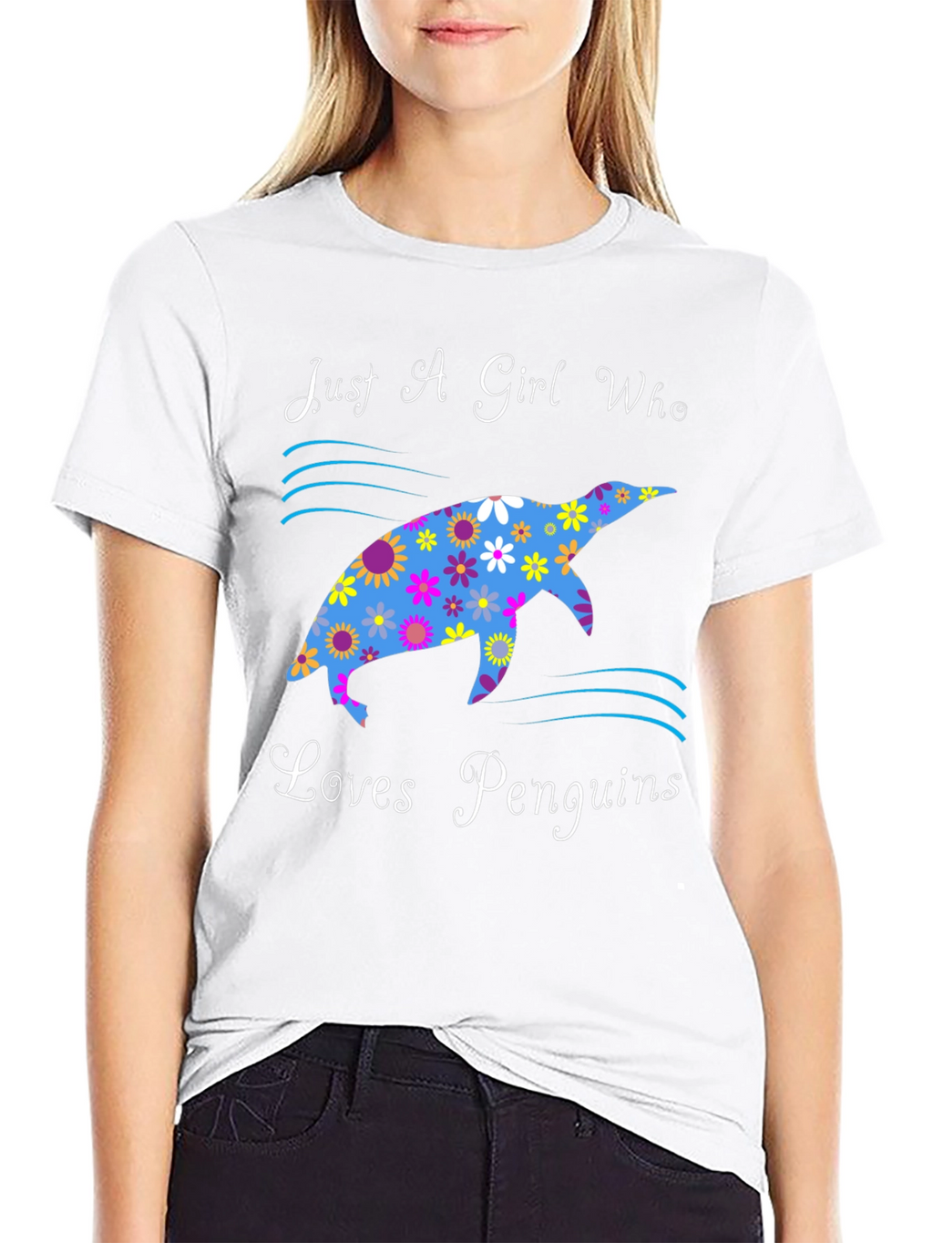 Just A Girl Who Loves Penguins Graphic Tee
