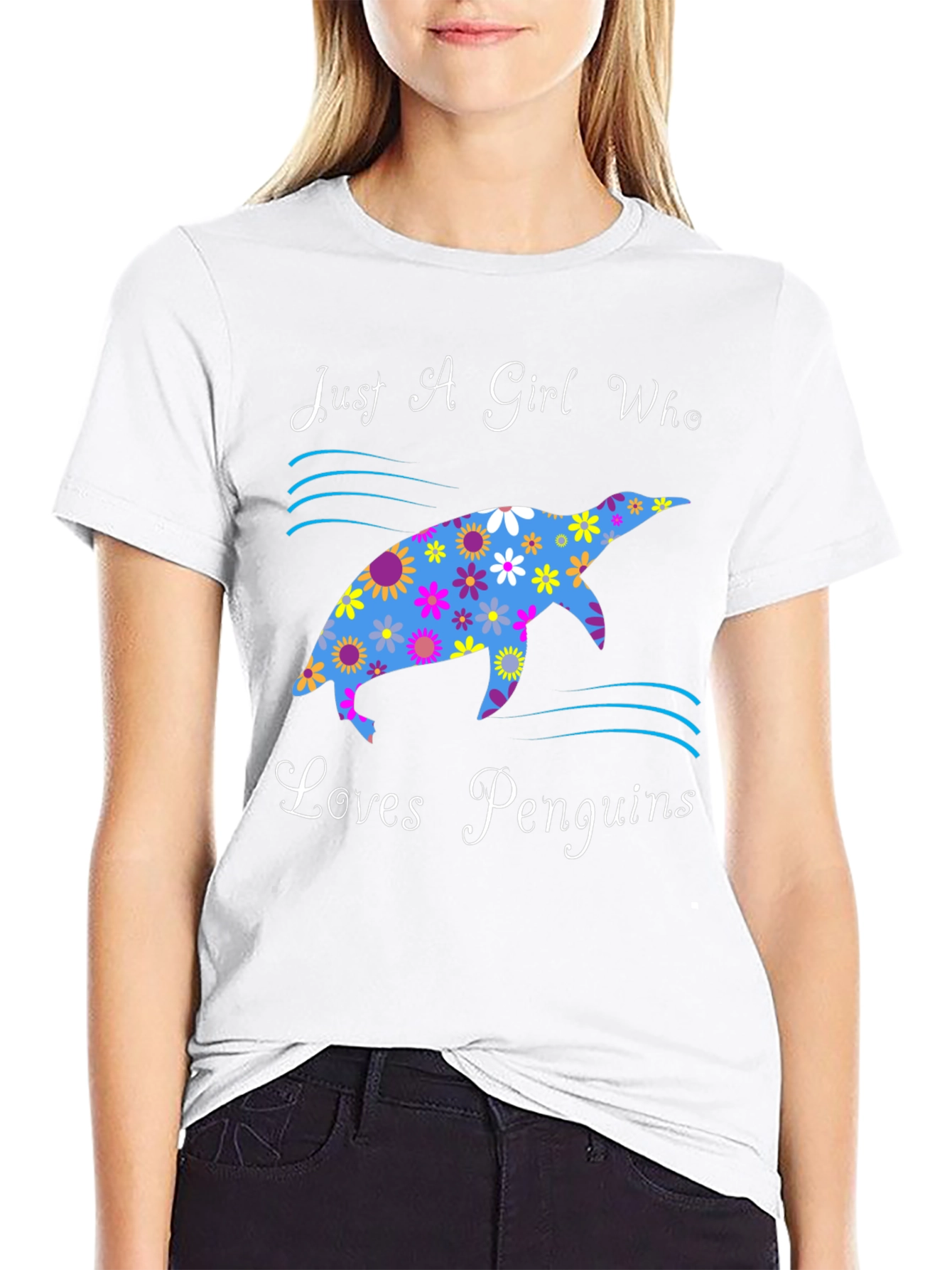 Just A Girl Who Loves Penguins Graphic Tee