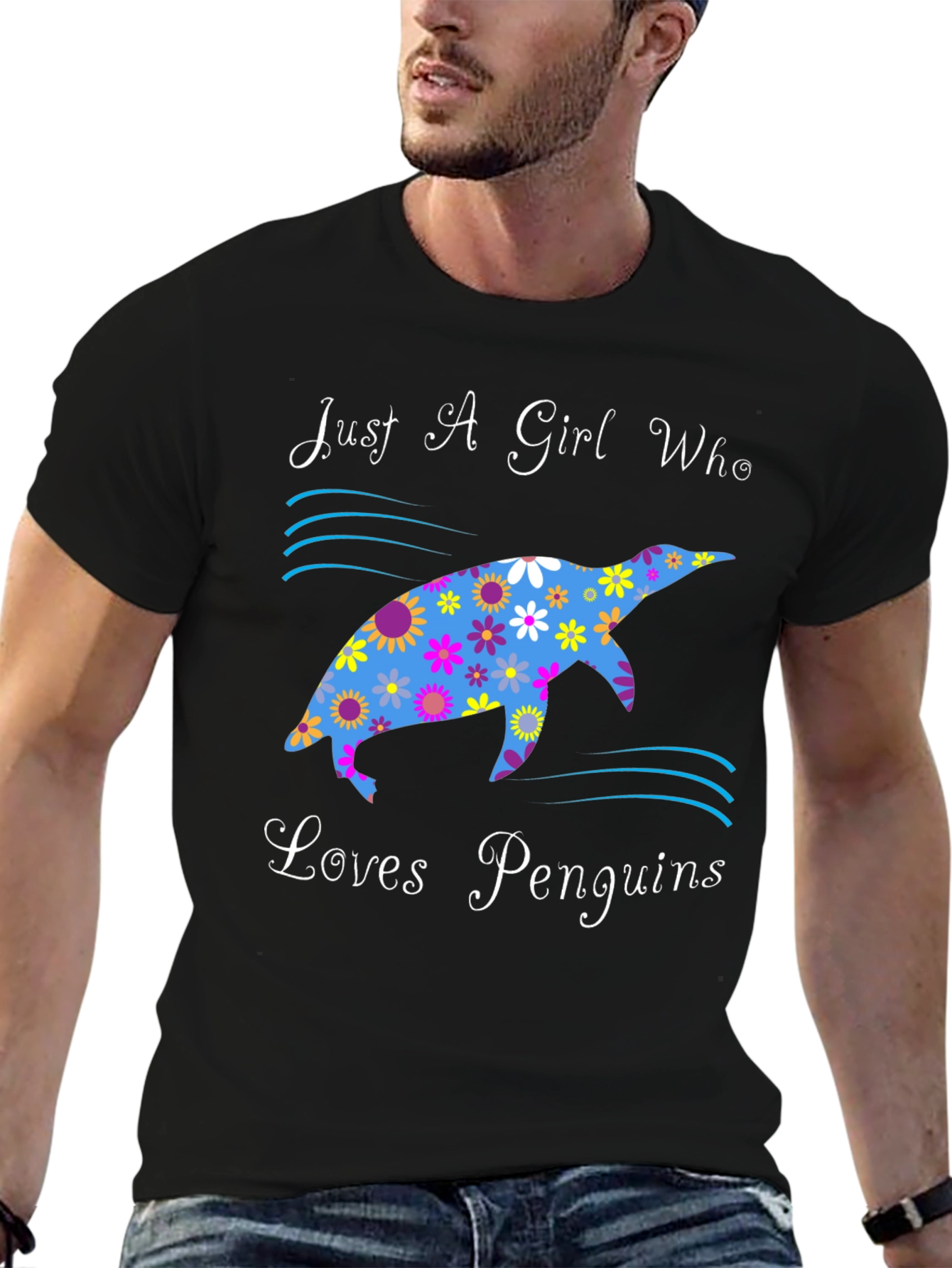 Just A Girl Who Loves Penguins Graphic Tee