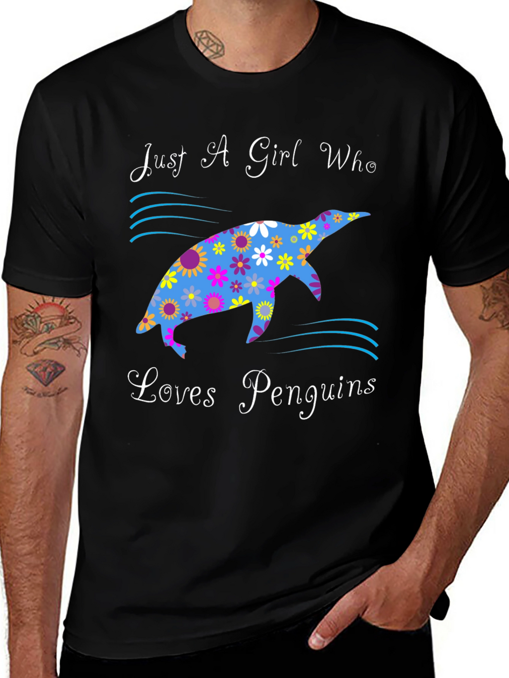 Just A Girl Who Loves Penguins Graphic Tee
