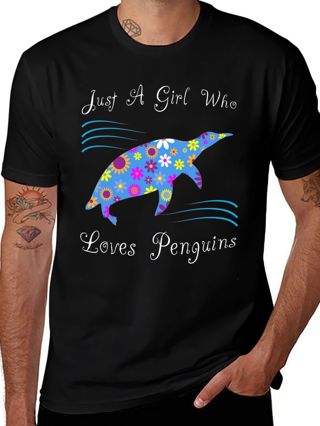 Just A Girl Who Loves Penguins Graphic Tee