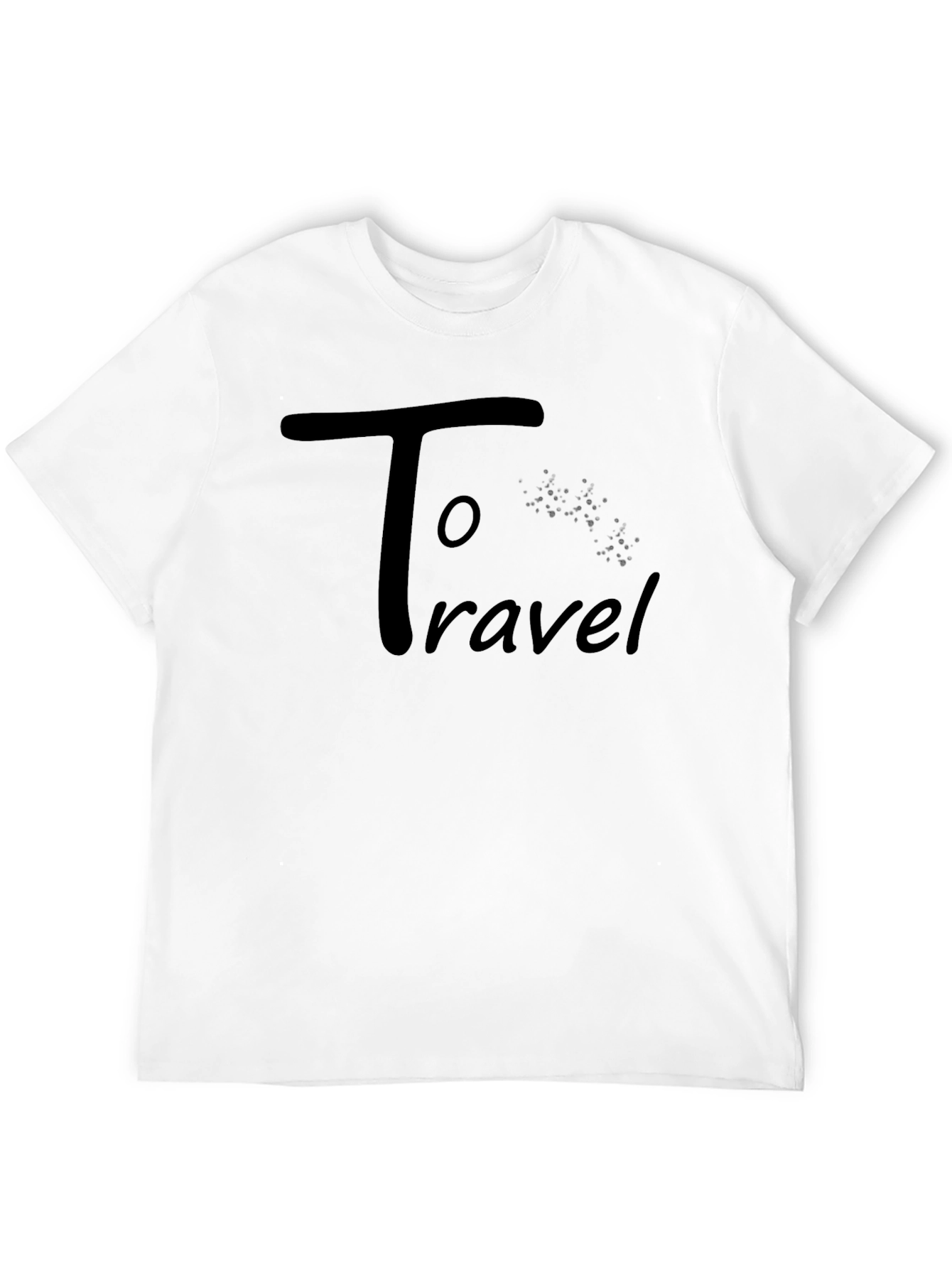 To Travel Black Graphic T-Shirt