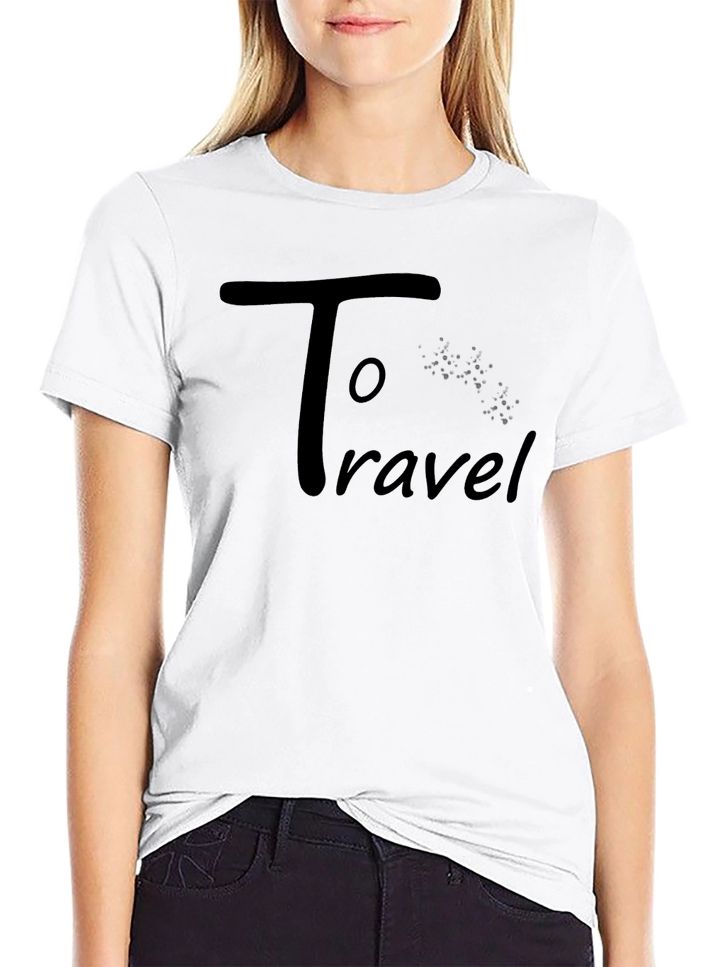 To Travel Black Graphic T-Shirt