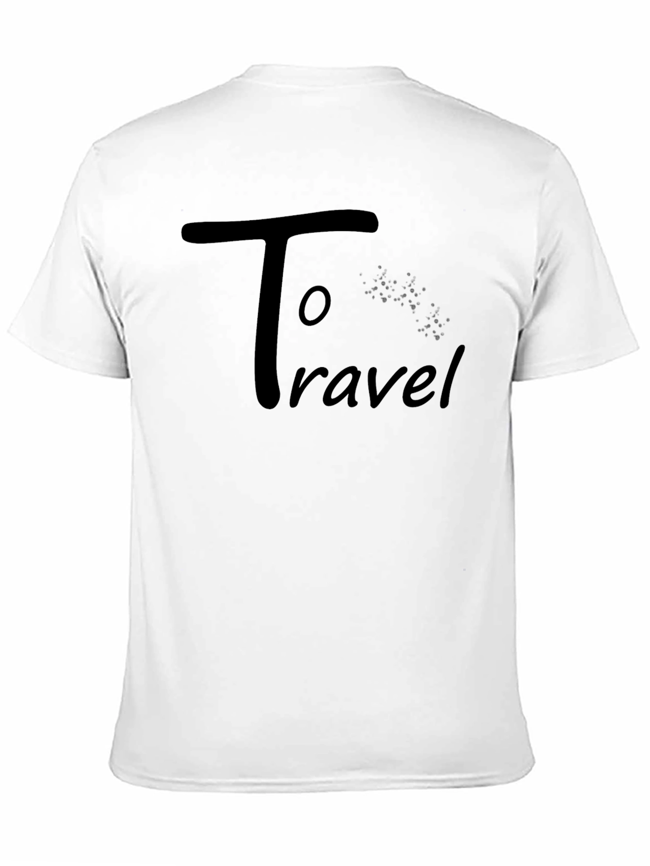 To Travel Black Graphic T-Shirt