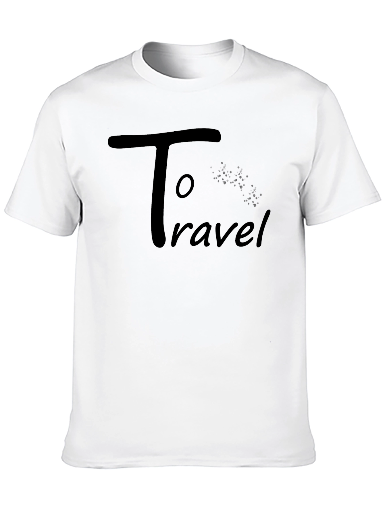 To Travel Black Graphic T-Shirt