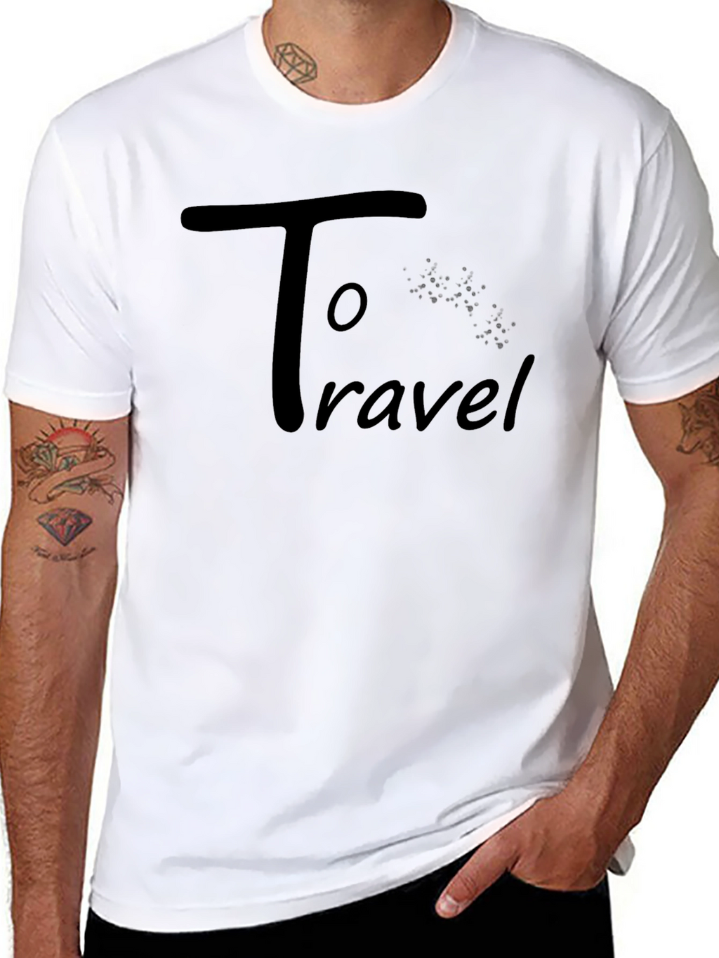 To Travel Black Graphic T-Shirt