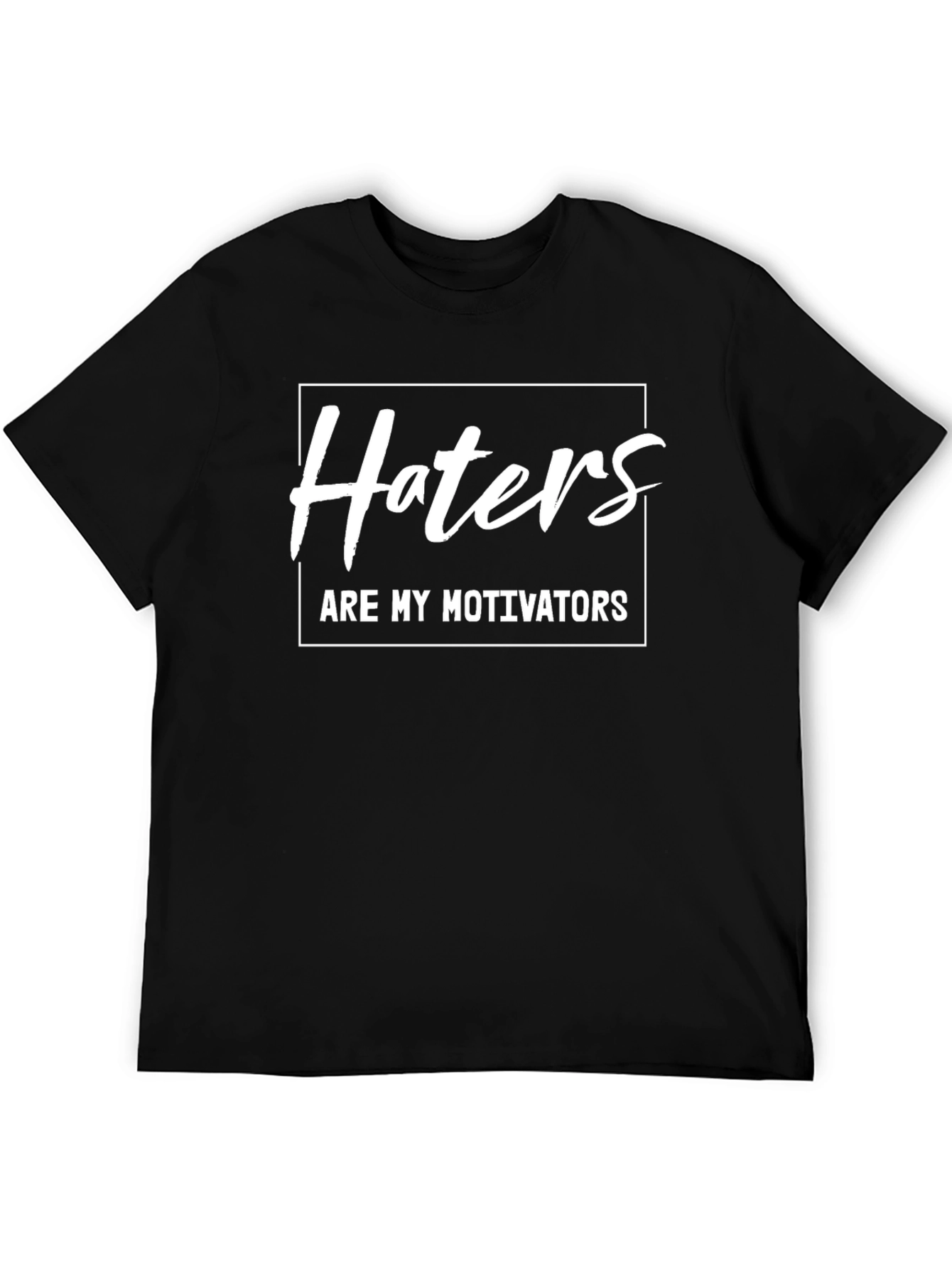 Haters Are My Motivators Black Graphic Tee