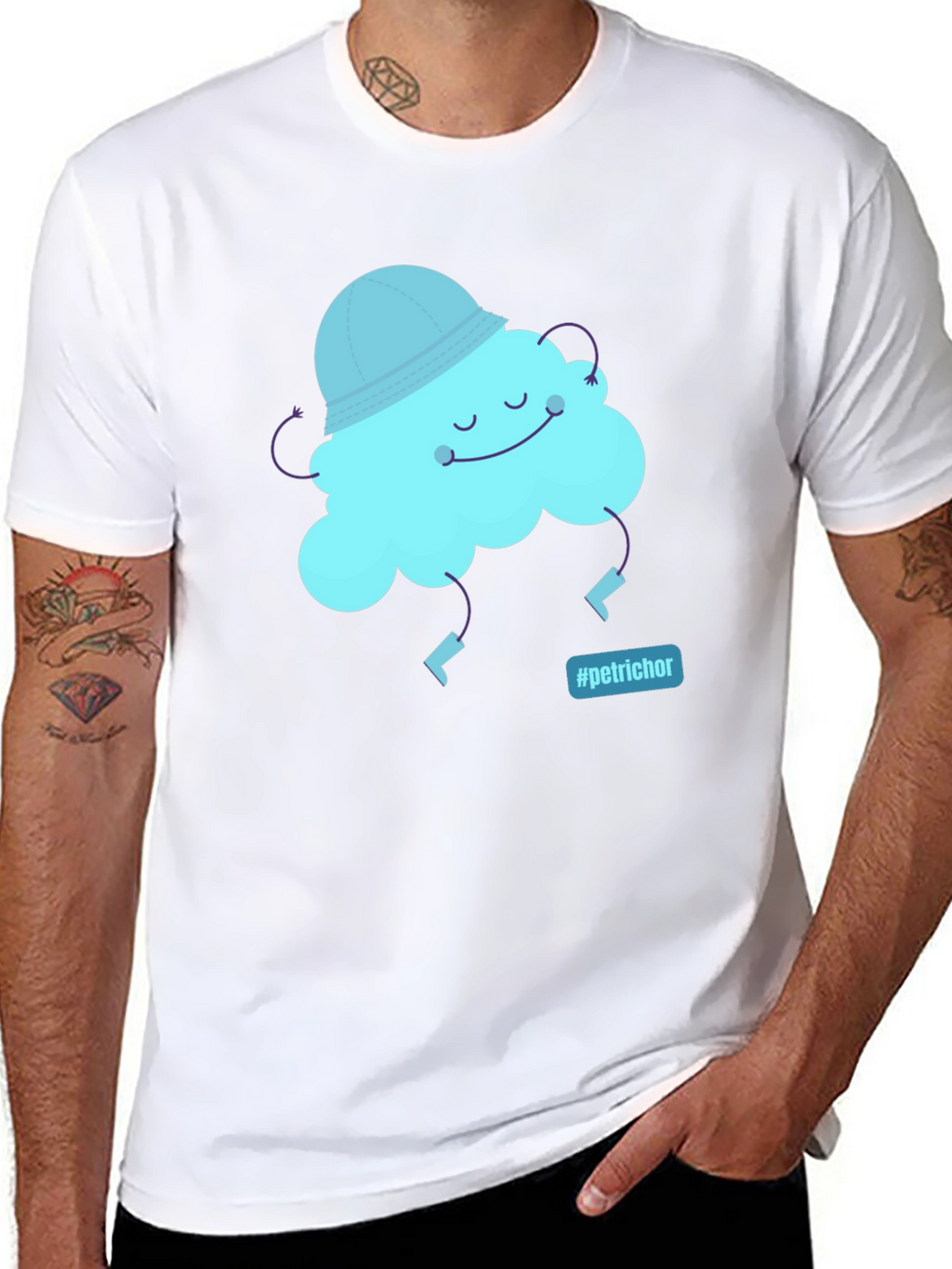 Whimsical Cloud Graphic Tee - Petrichor Vibes